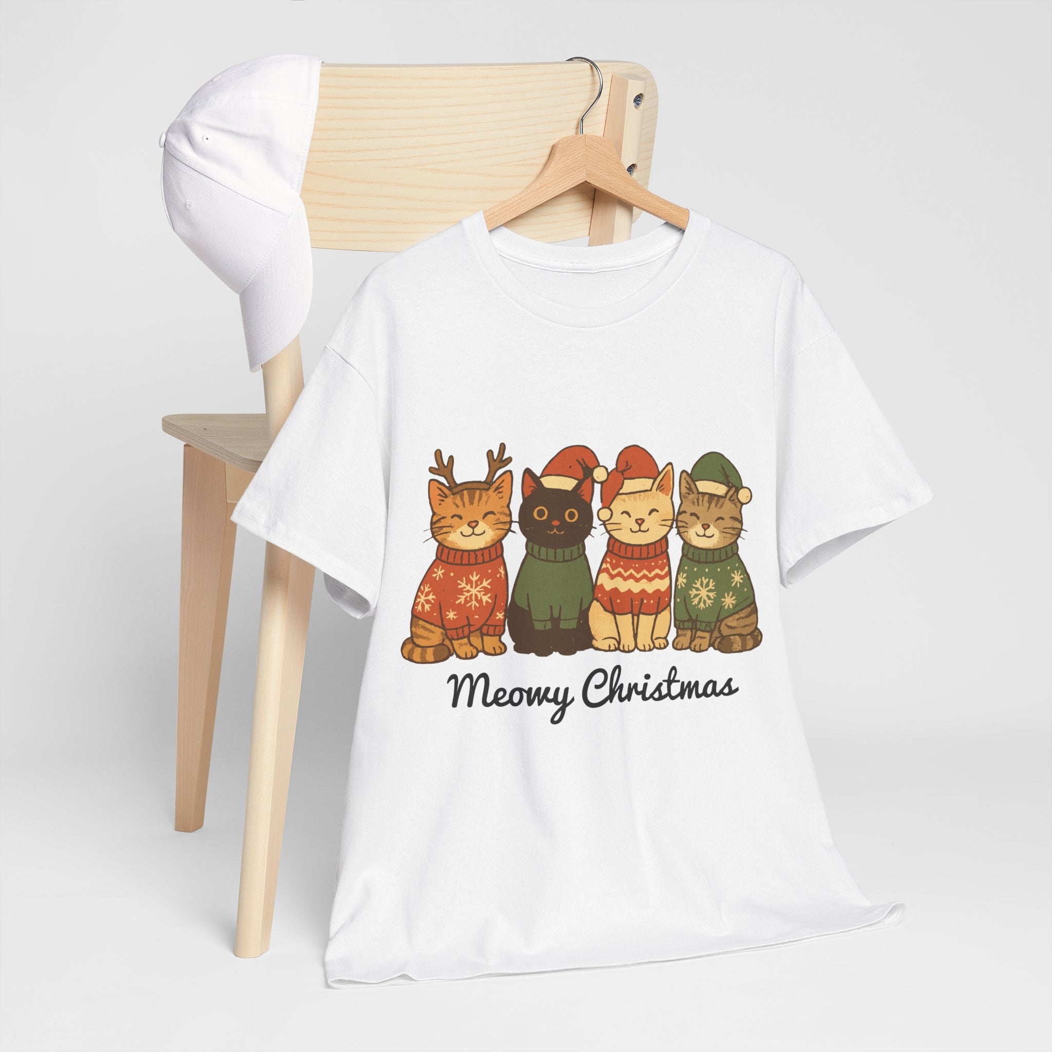 Christmas Cats Unisex Cotton Tee