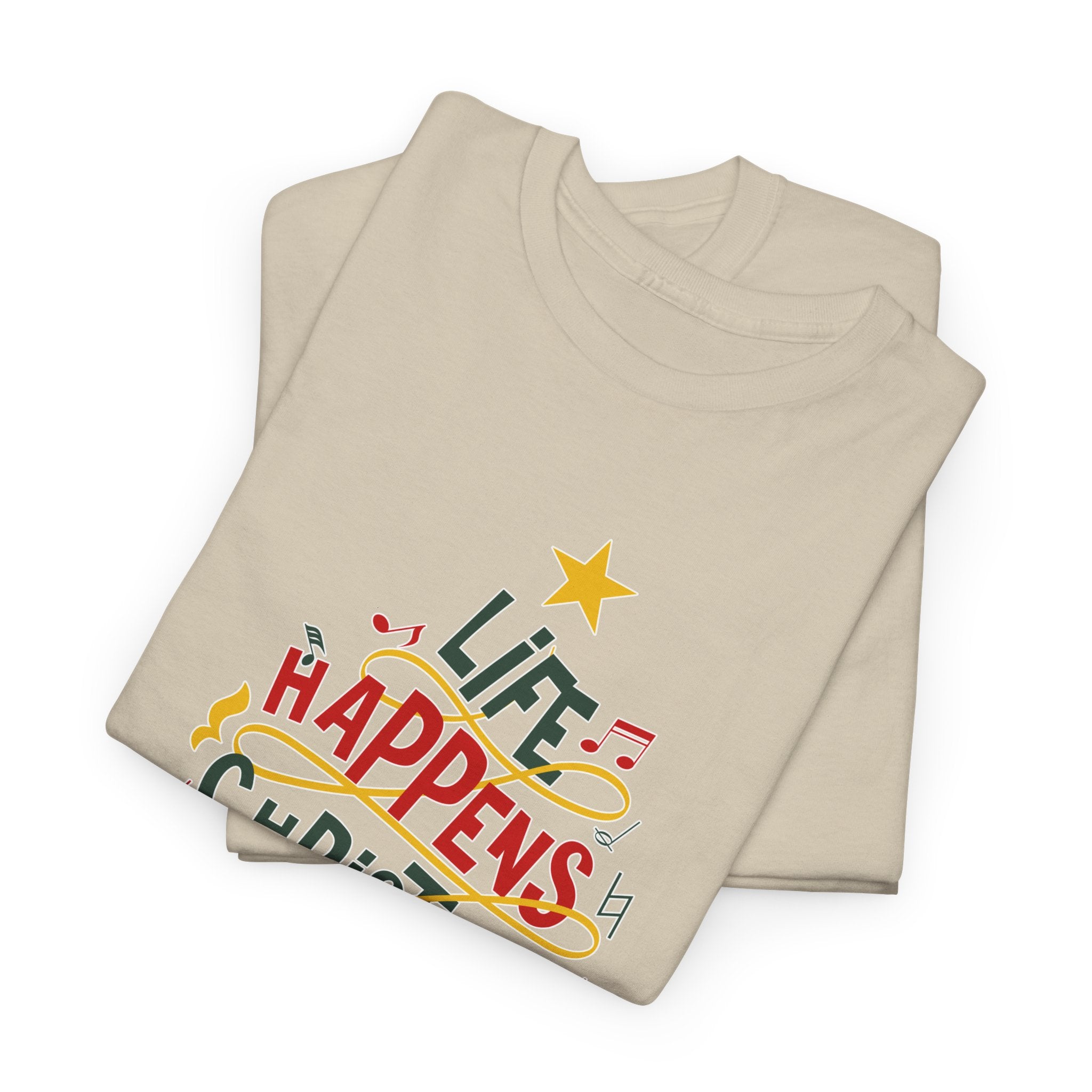 Christmas Tree Words Music Unisex Cotton Tee