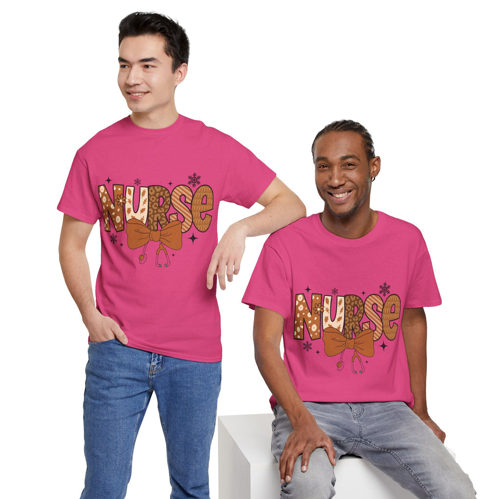 NURSE Fall Stethoscope Tee — Brown Autumn Nurse Unisex CottonT shirt