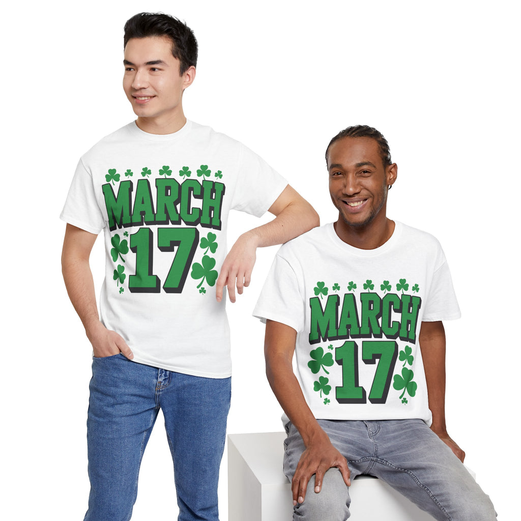 St. Patrick’s Day March 17 Shamrock Unisex Cotton T‑Shirt
