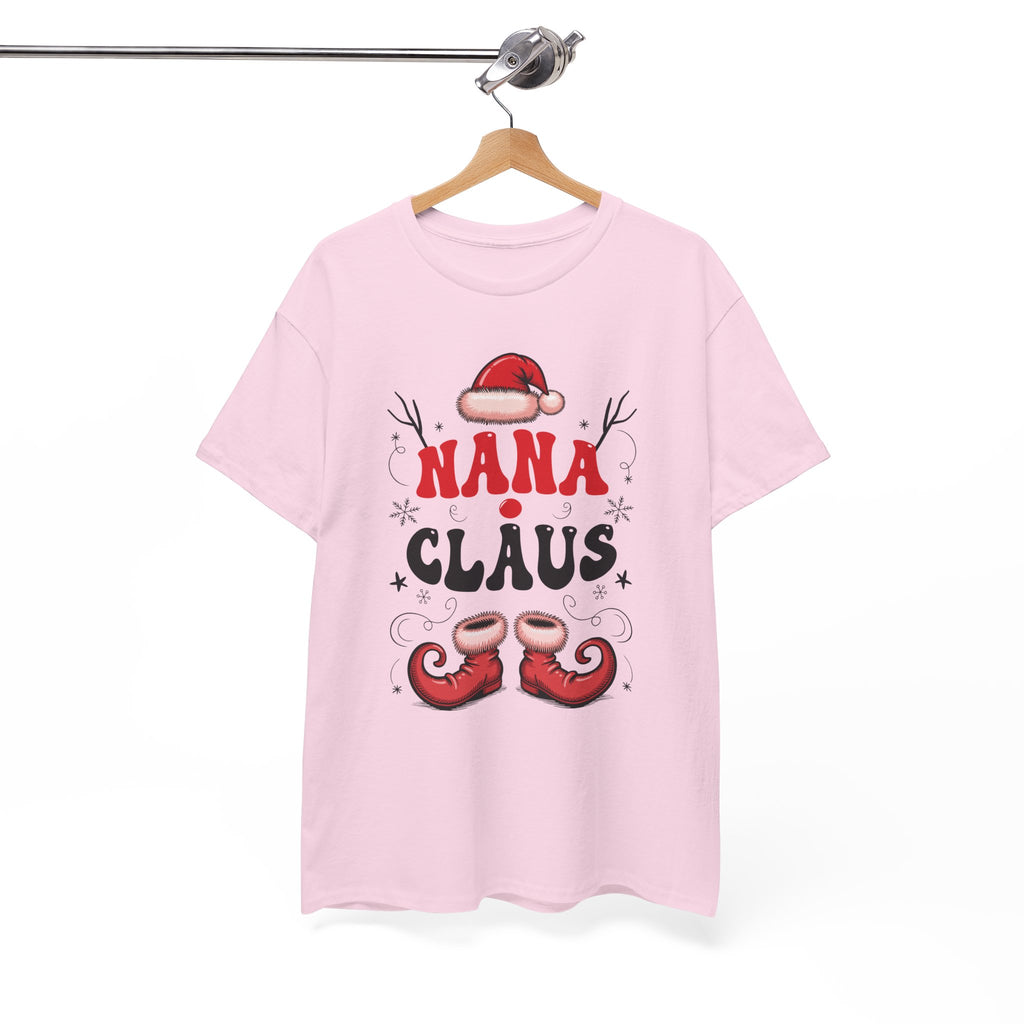 Nana Christmas T-Shirt — Santa Hat & Elf Boots Holiday Unisex Cotton Tee