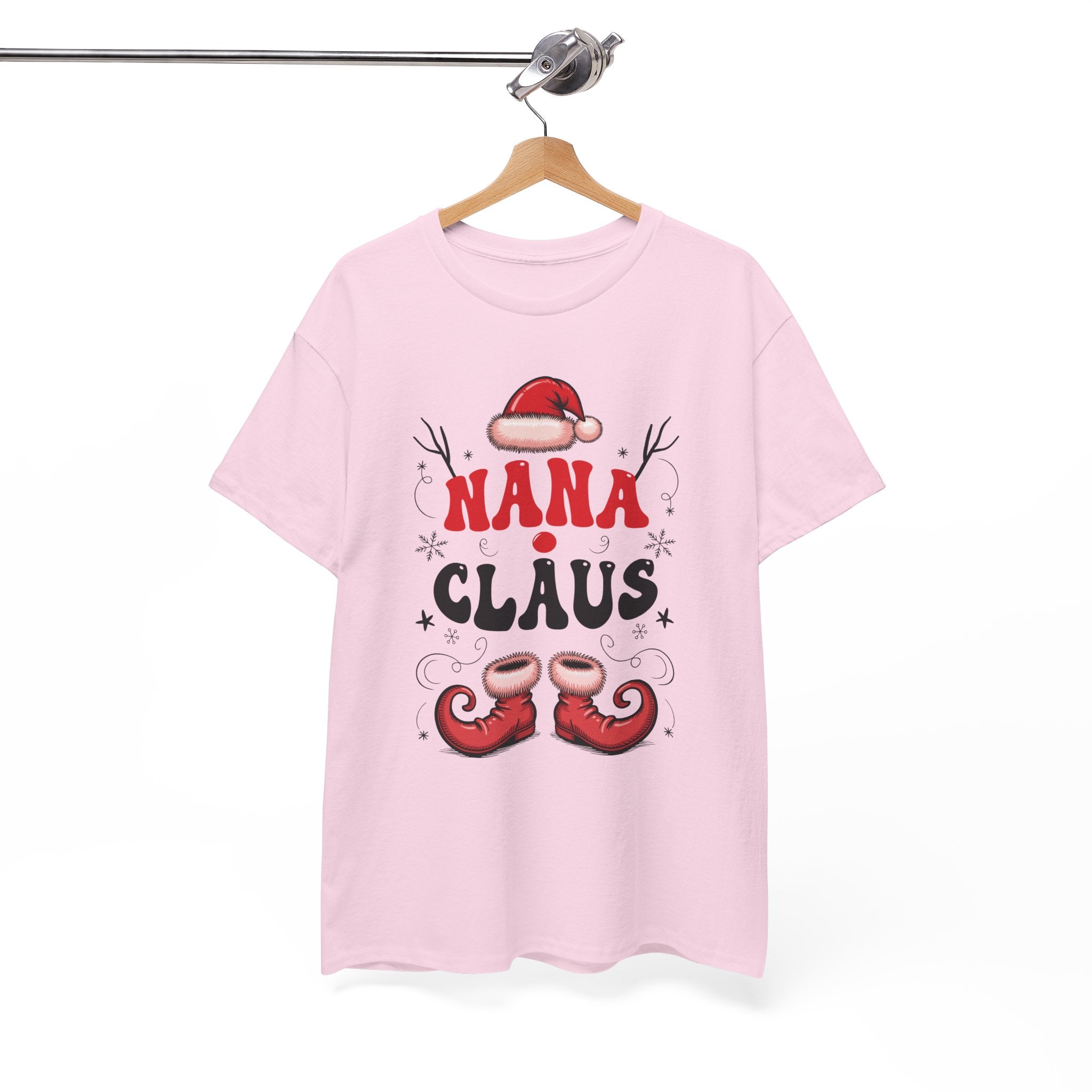 Nana Christmas T-Shirt — Santa Hat & Elf Boots Holiday Unisex Cotton Tee