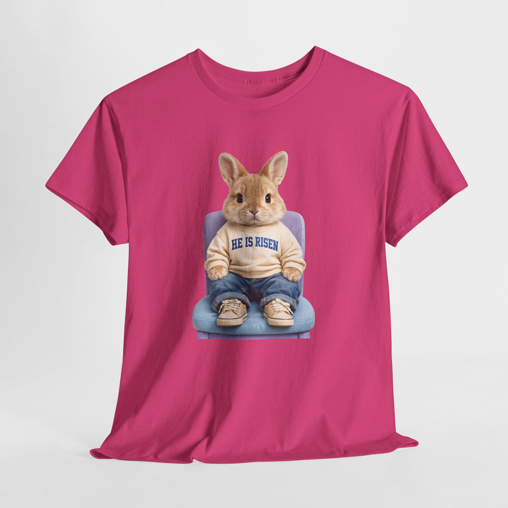 Easter 'He Is Risen' Bunny Unisex Cotton Tee