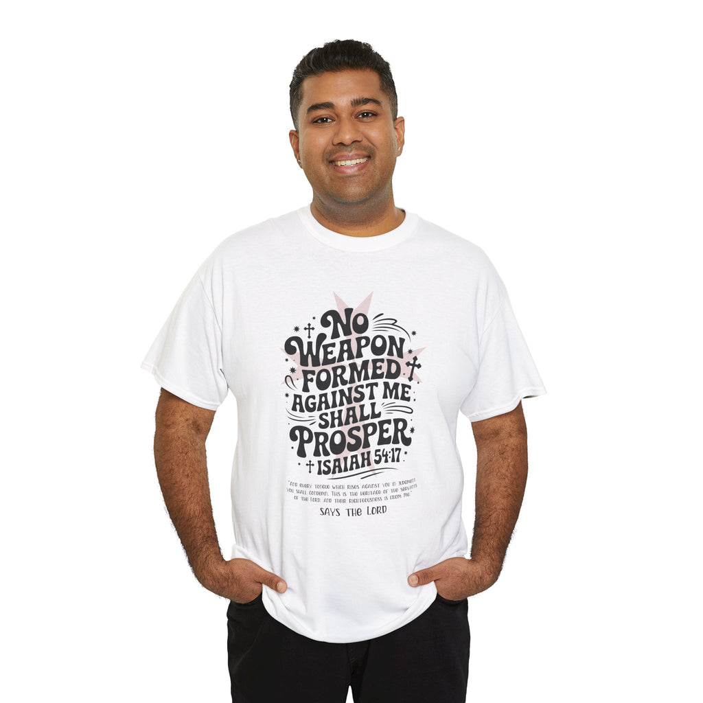 Christian Cross Text Art T-Shirt — Faith & Salvation Unisex Cotton Tee