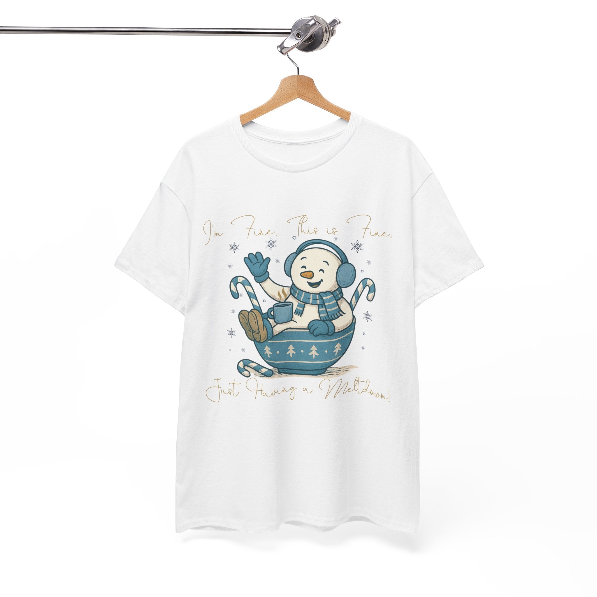 Snowman Hot Cocoa Unisex Cotton Tee
