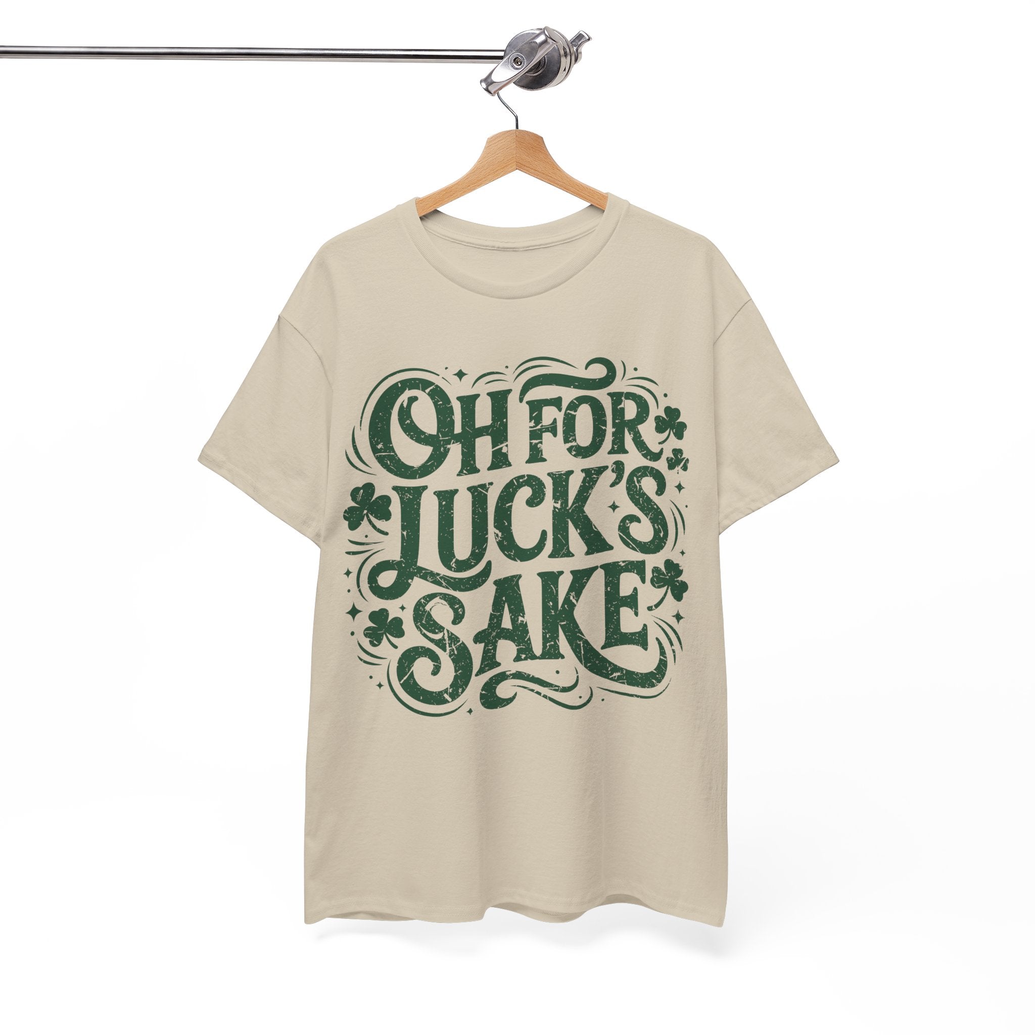 Oh for Luck's Sake Shamrock Unisex Cotton Tee