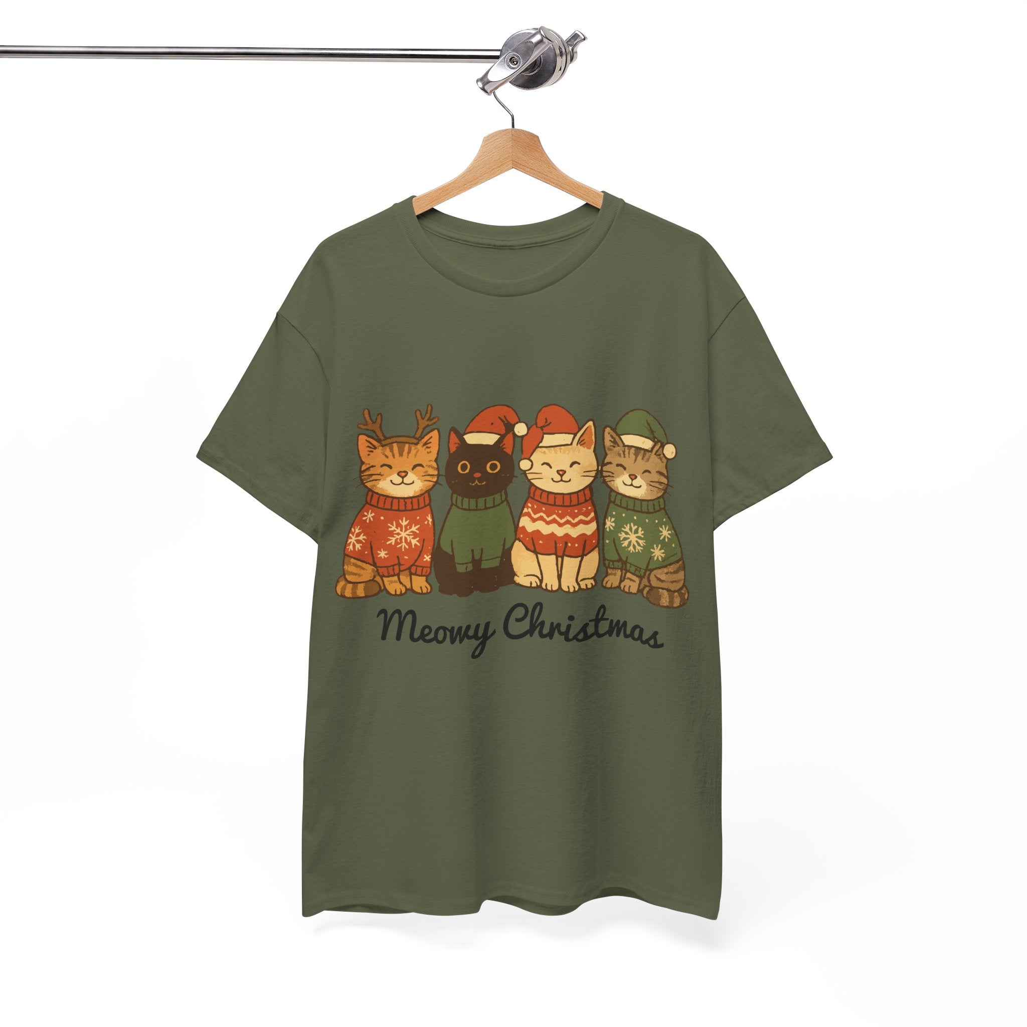 Christmas Cats Unisex Cotton Tee
