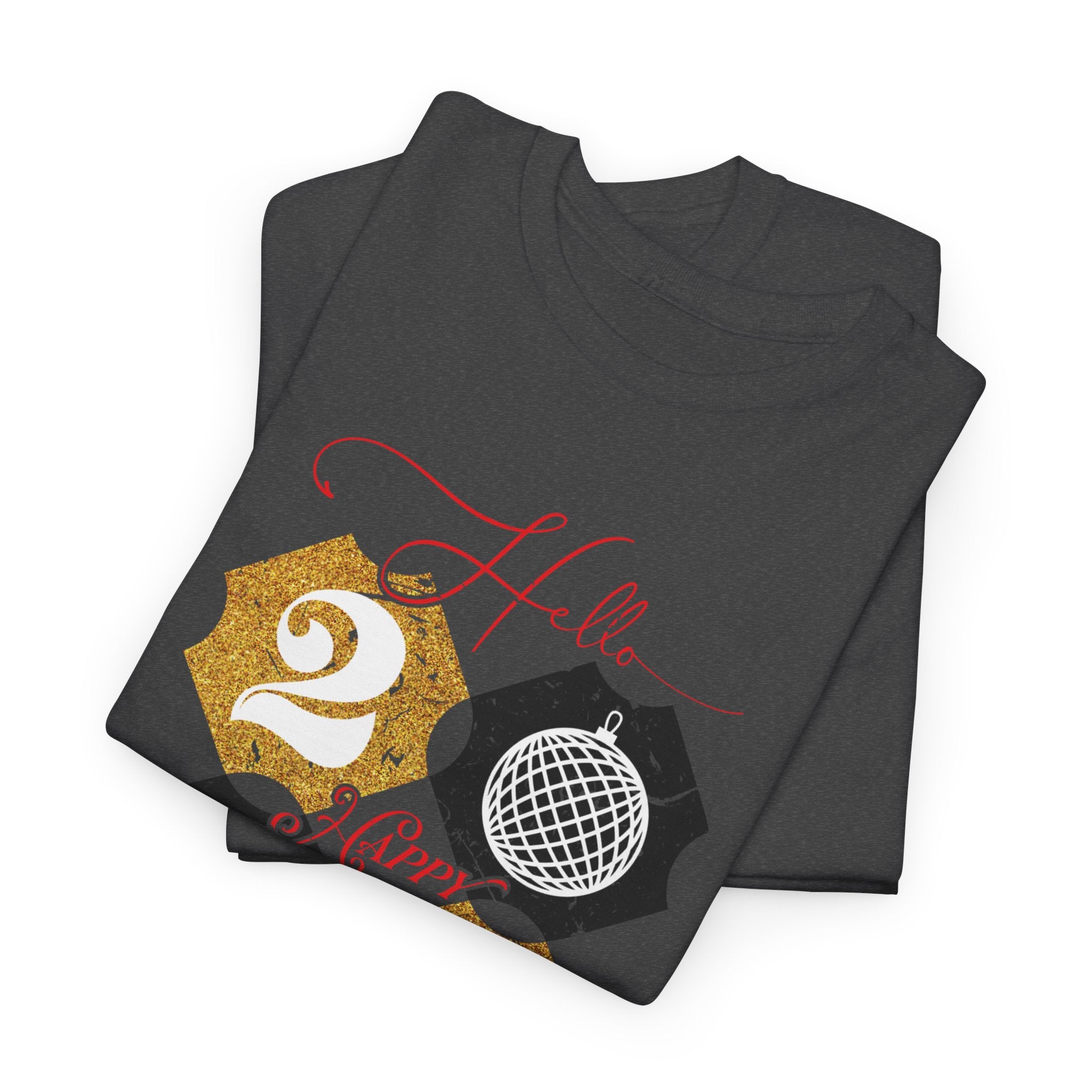 2026 Happy New Year Pink Varsity Tee — Fireworks Party Graphic.Unisex Cotton Tee