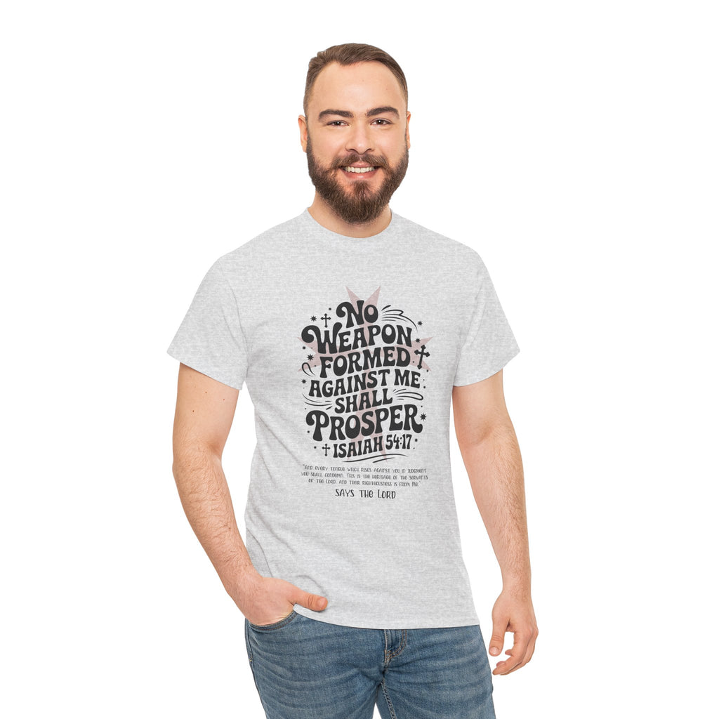 Christian Cross Text Art T-Shirt — Faith & Salvation Unisex Cotton Tee