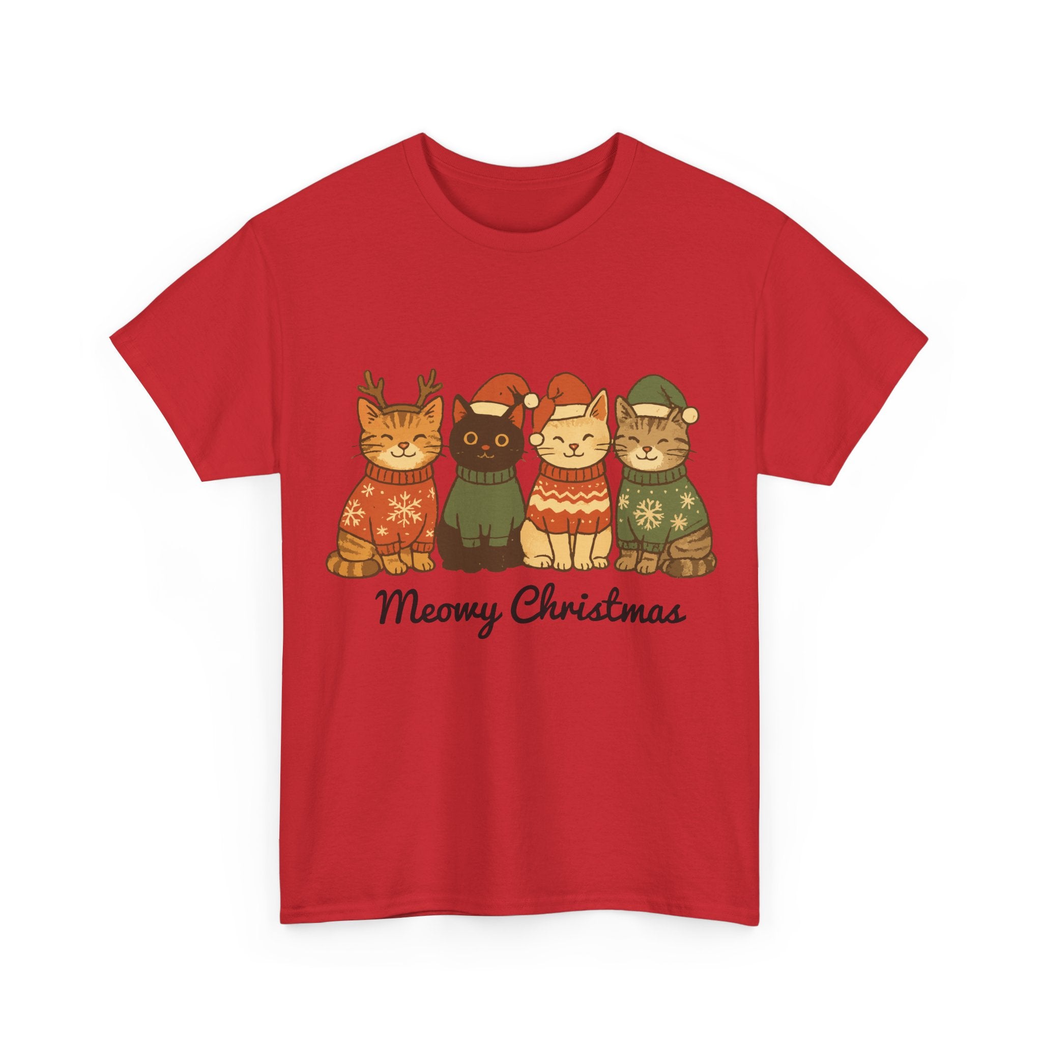 Christmas Cats Unisex Cotton Tee