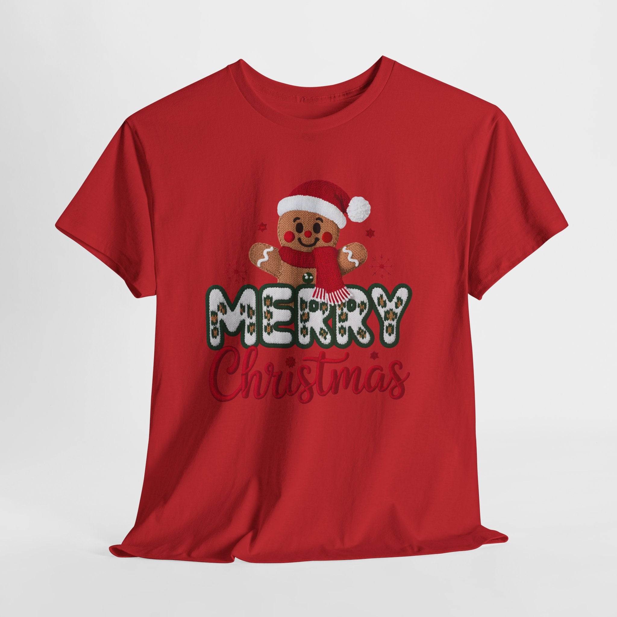 Gingerbread Santa 'Merry Christmas' Unisex Cotton Tee T-Shirt