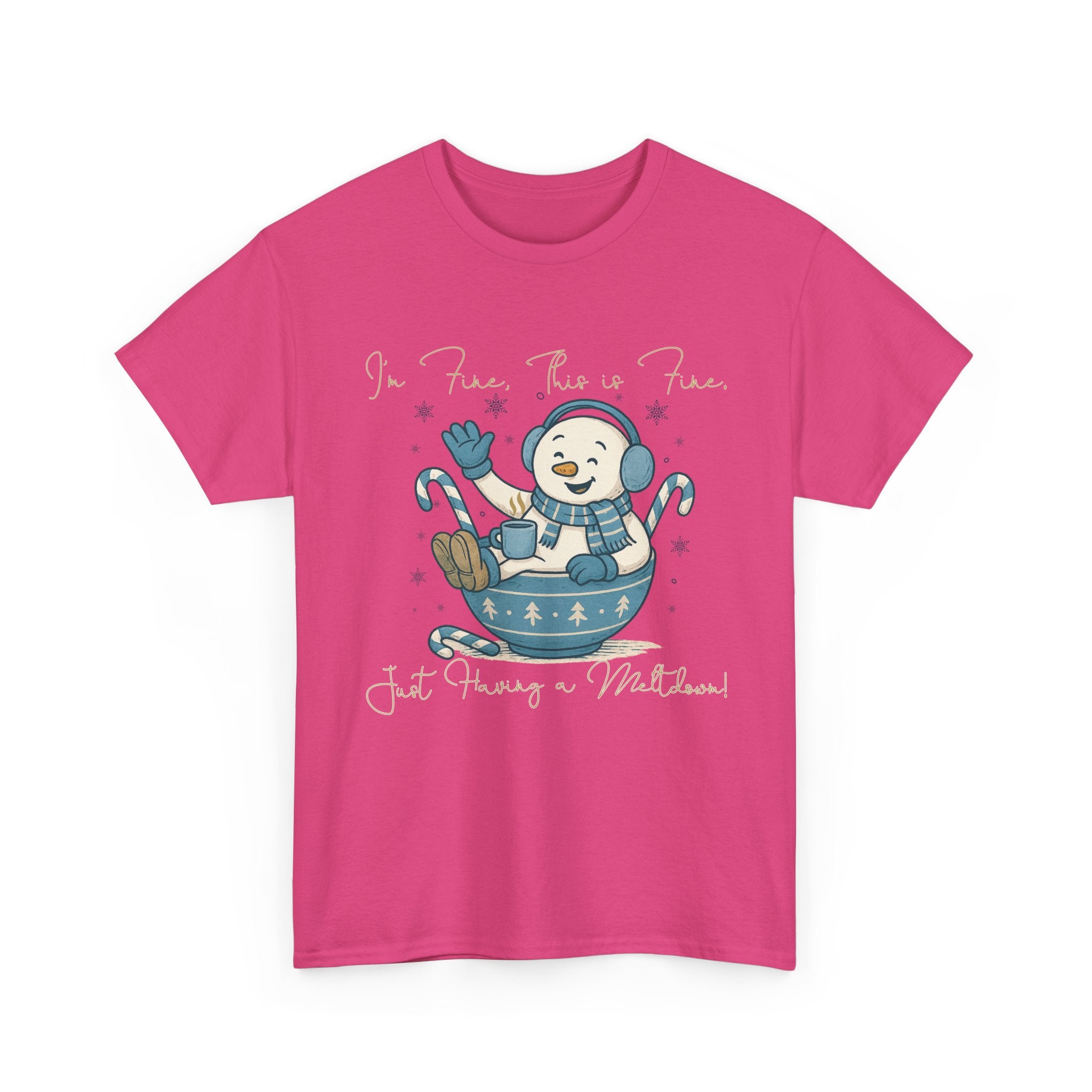 Snowman Hot Cocoa Unisex Cotton Tee