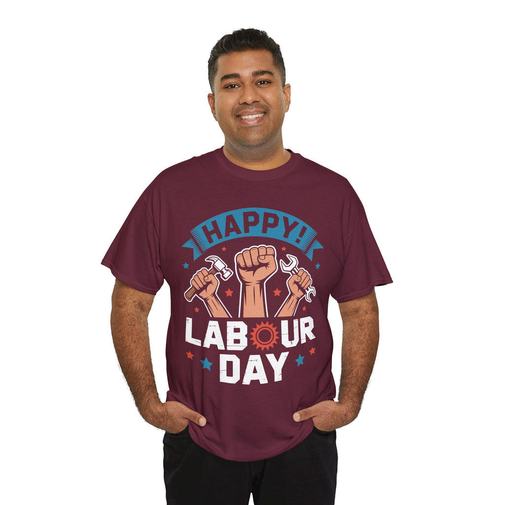 Happy US Labour Day Unisex Heavy Cotton T-Shirt