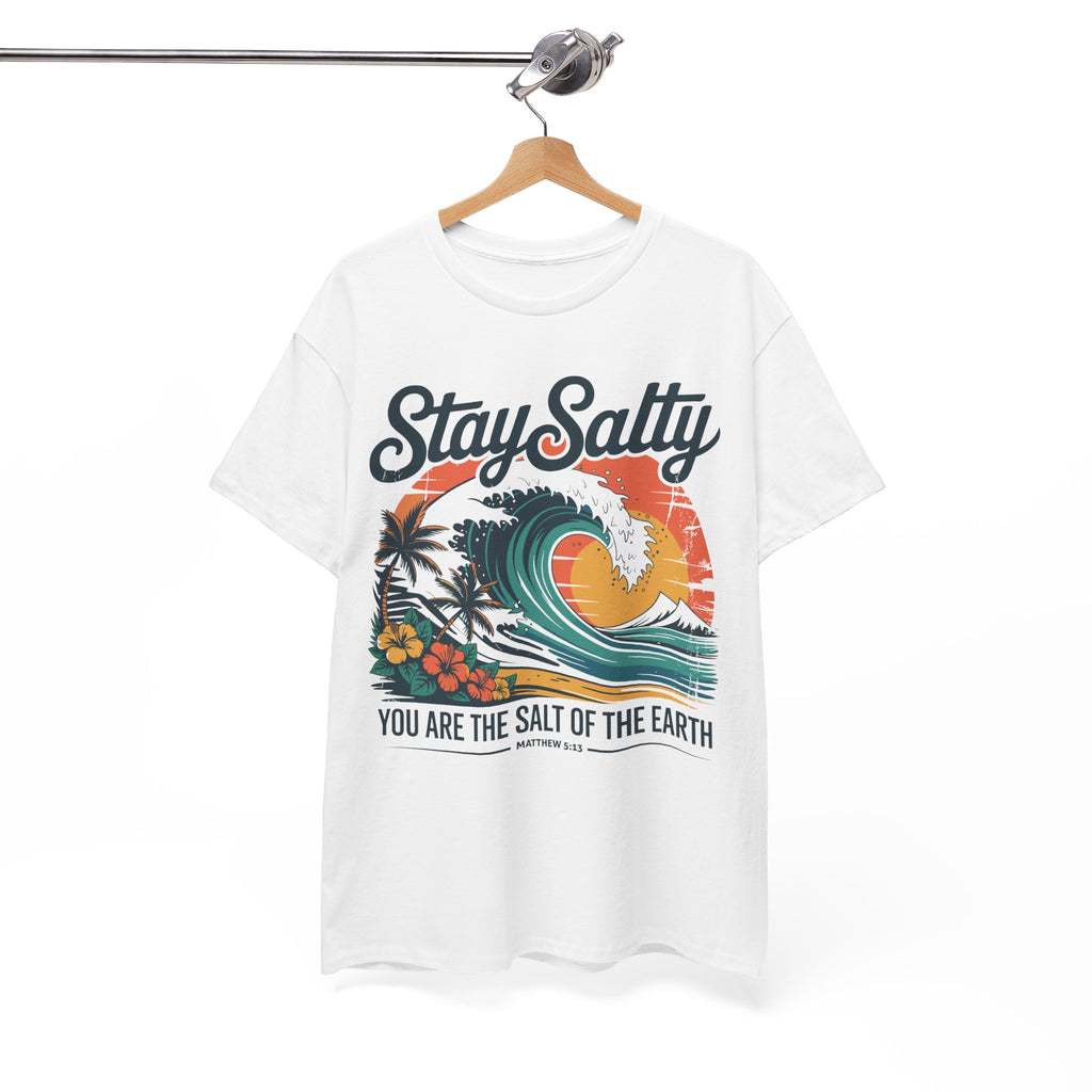 Stay Salty Beach Tee — "You are the salt of the earth (Matthew 5:13)"Unisex Cotton Tee