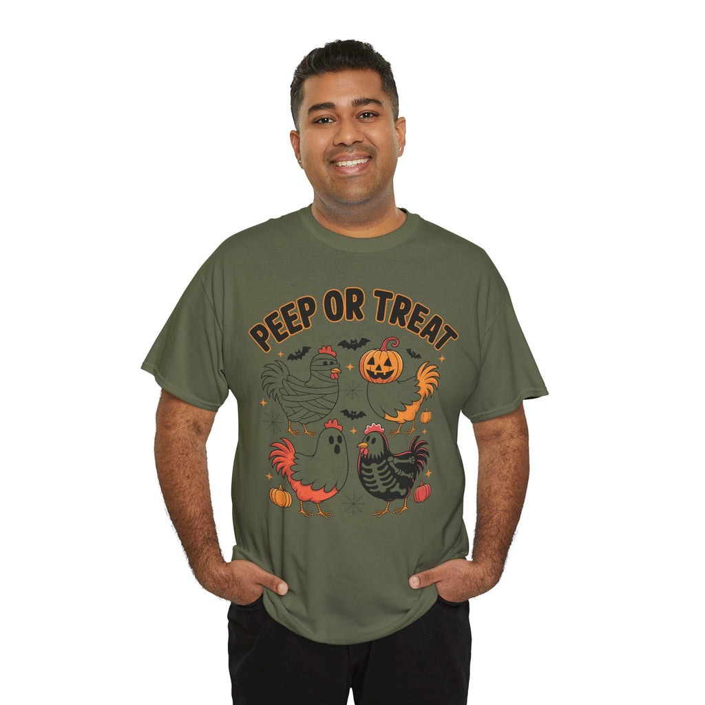 Peep or Treat Halloween Unisex Cotton Tee