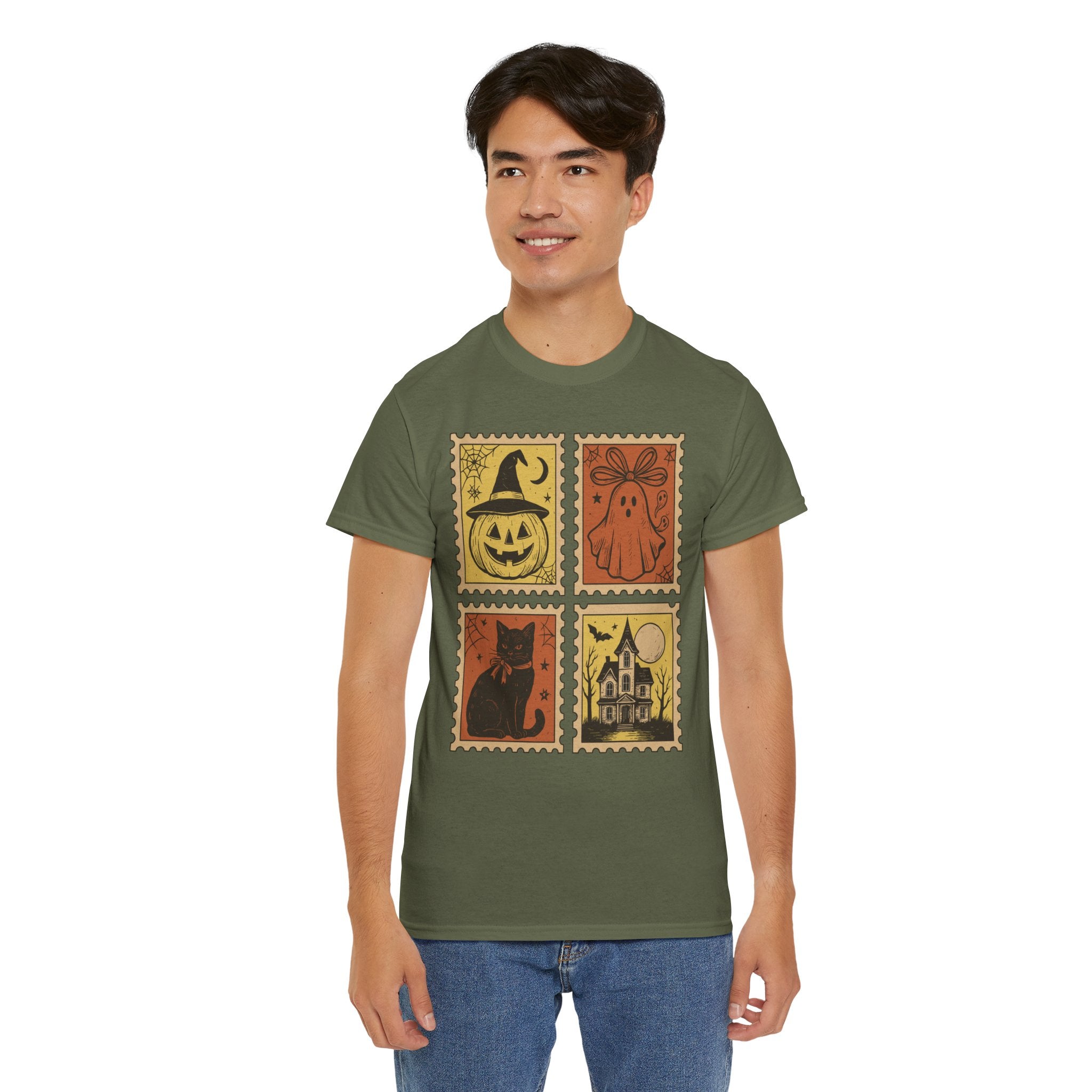 Halloween Stamp Collection Unisex Cotton Tee