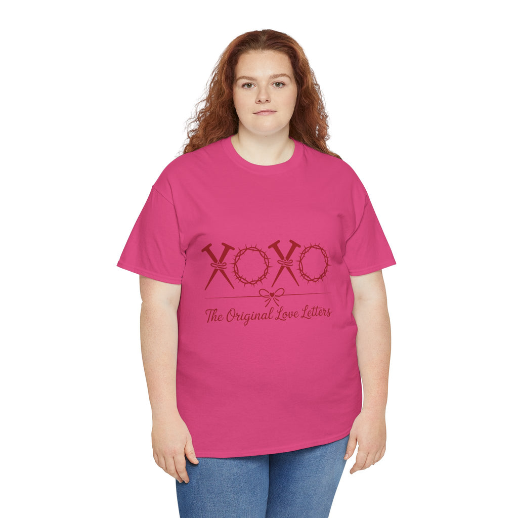 Christian Valentine Tee — “XOXO” Nails & Thorn Crowns, “The Original Love Letters”... Unisex Cotton Tee