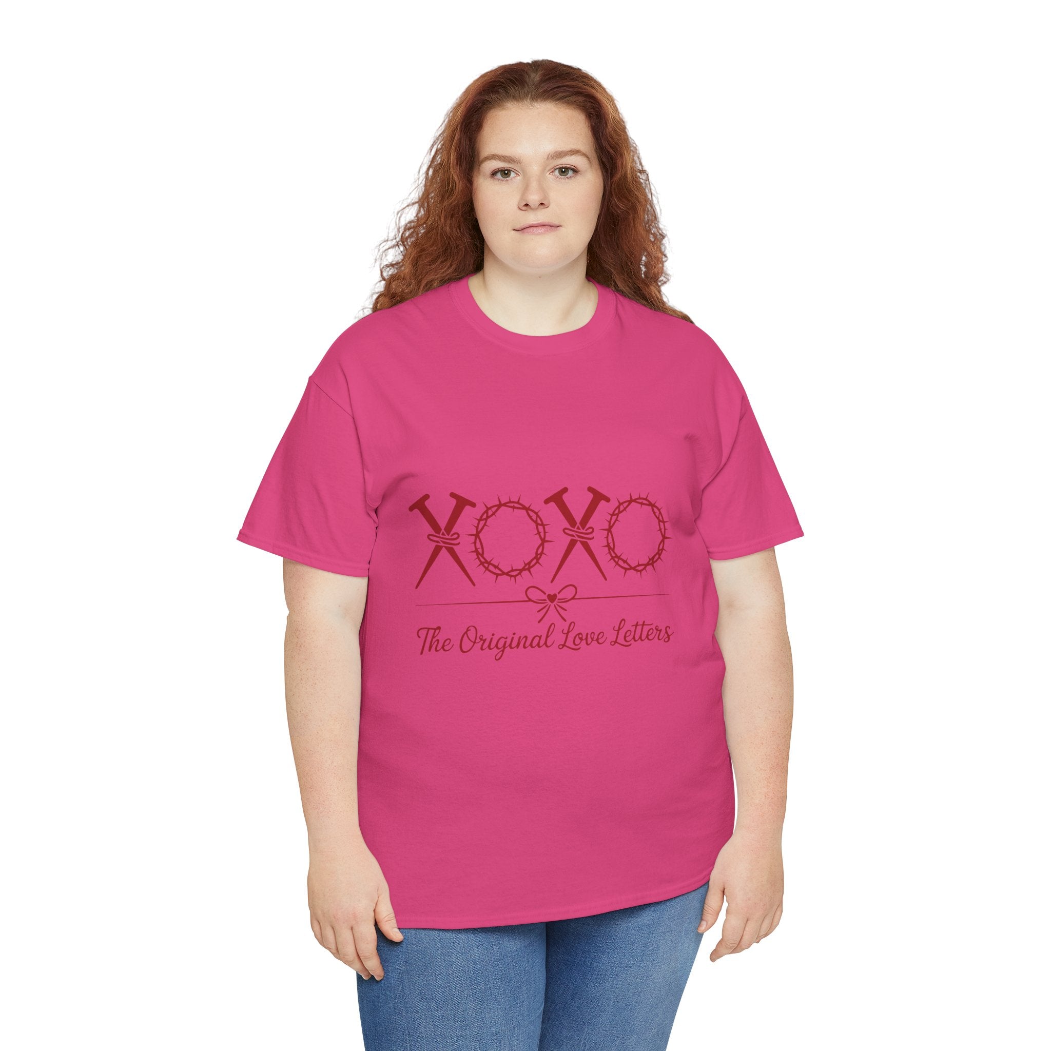 Christian Valentine Tee — “XOXO” Nails & Thorn Crowns, “The Original Love Letters”... Unisex Cotton Tee