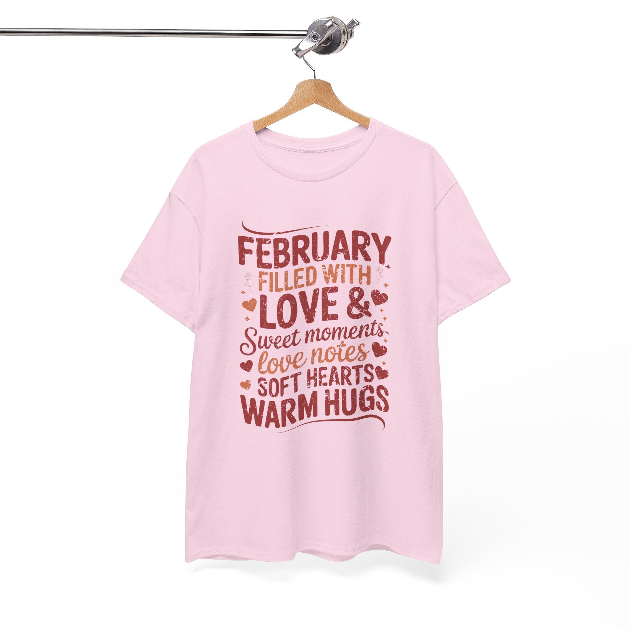 February Filled With Love Tee — Cozy Love Notes Valentine's Unisex Cotton Tshirt