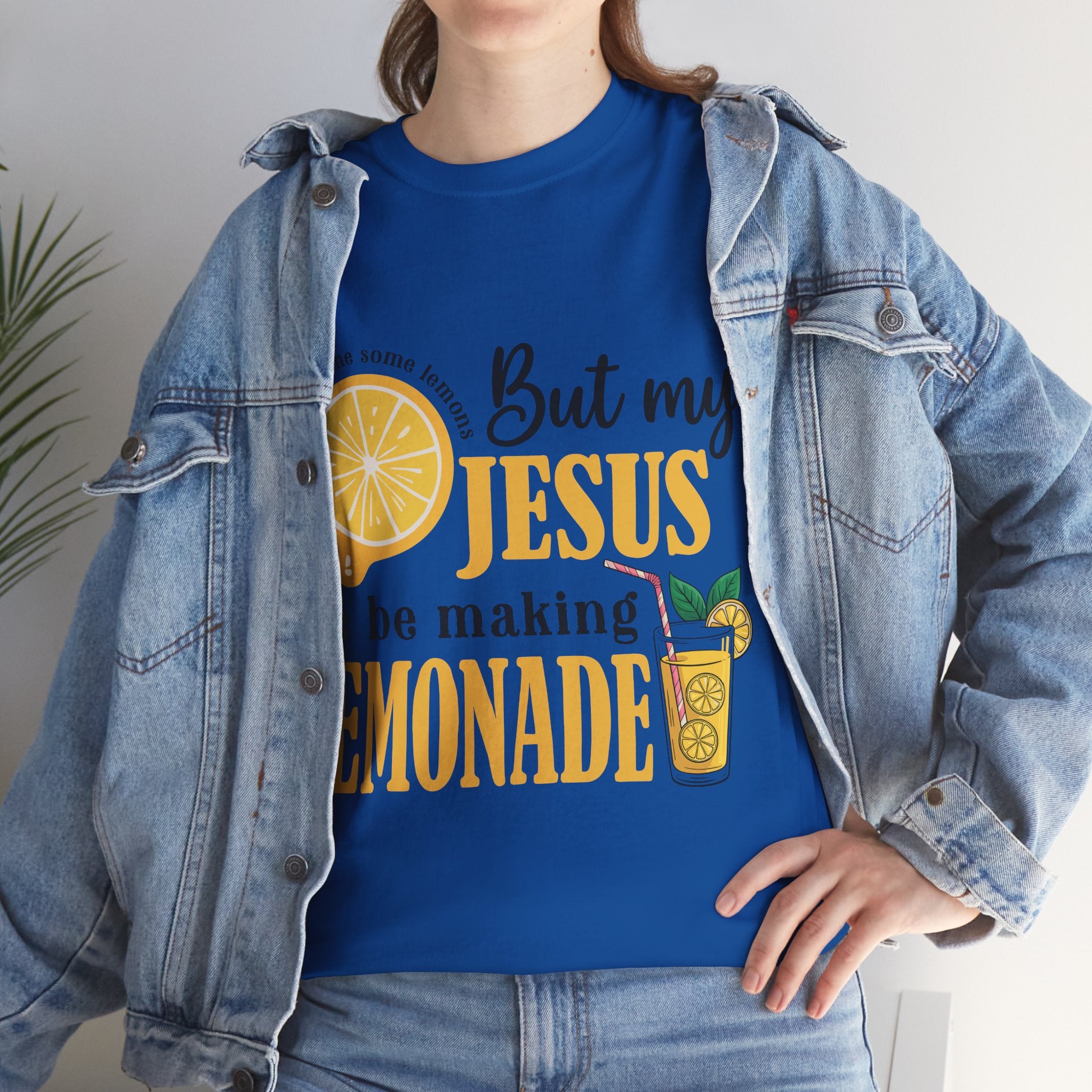 Jesus Lemonade Tee — Lemon Slice & Glass Graphic Christian Unisex Cotton T-Shirt