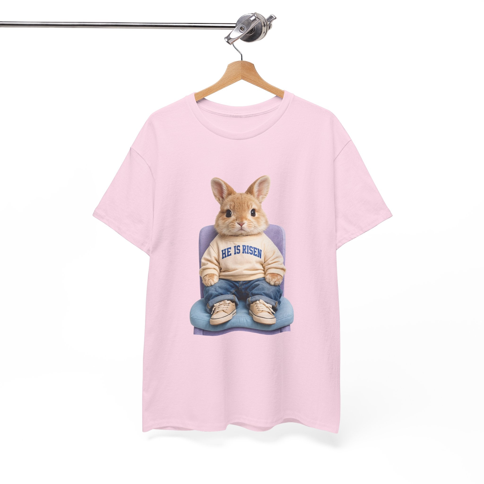 Easter 'He Is Risen' Bunny Unisex Cotton Tee