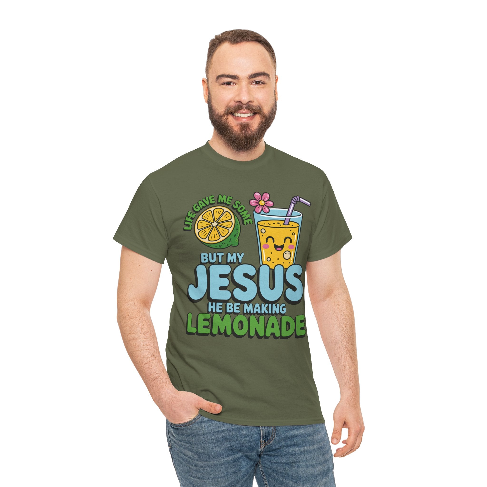 Christian Lemonade T‑Shirt — "Life Gave Me Some Lemons, My Jesus Makes Lemonade"Unisex Cotton Tee