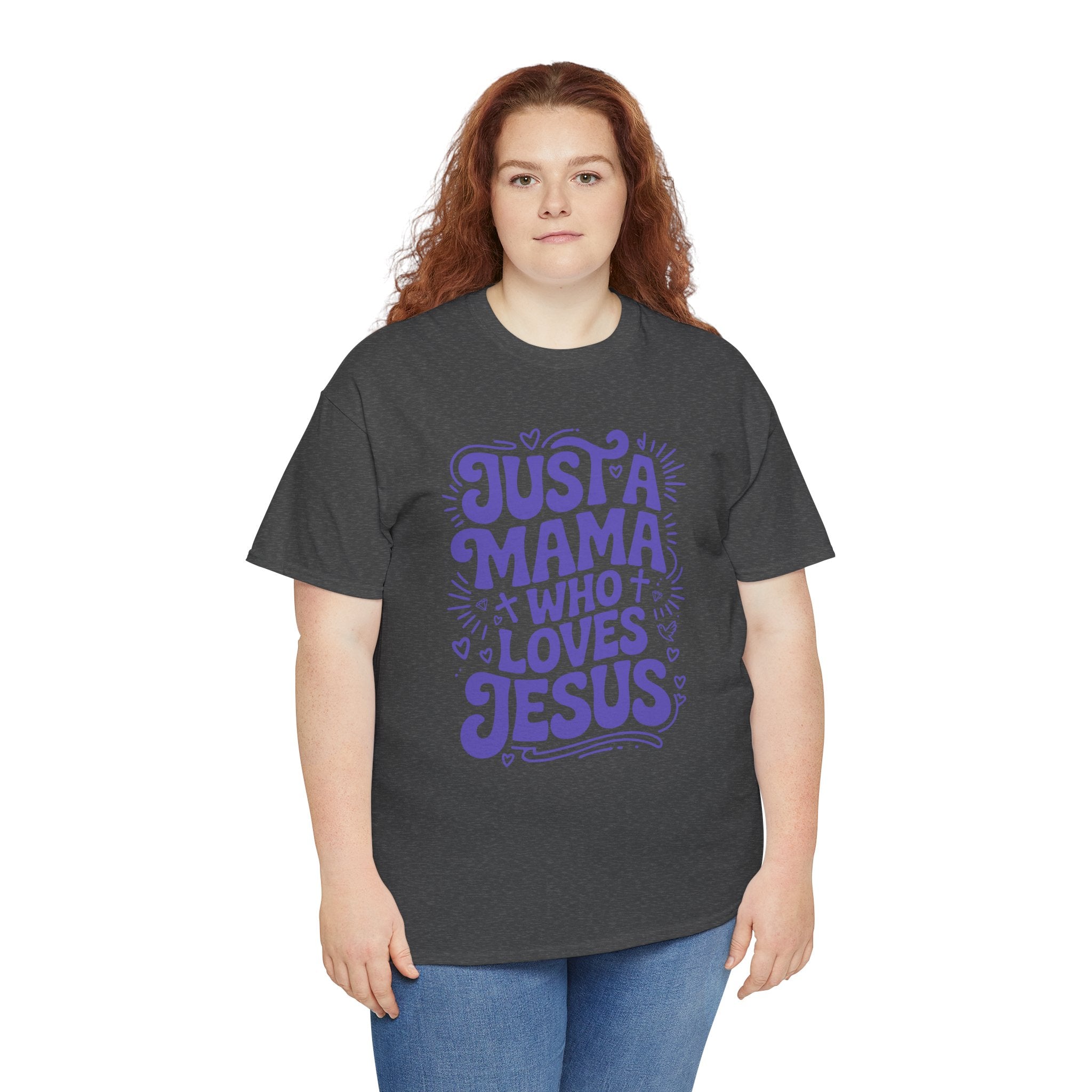 Mama Who Loves Jesus T-Shirt — Bright Green Bubbly Faith Unisex Cotton Tee