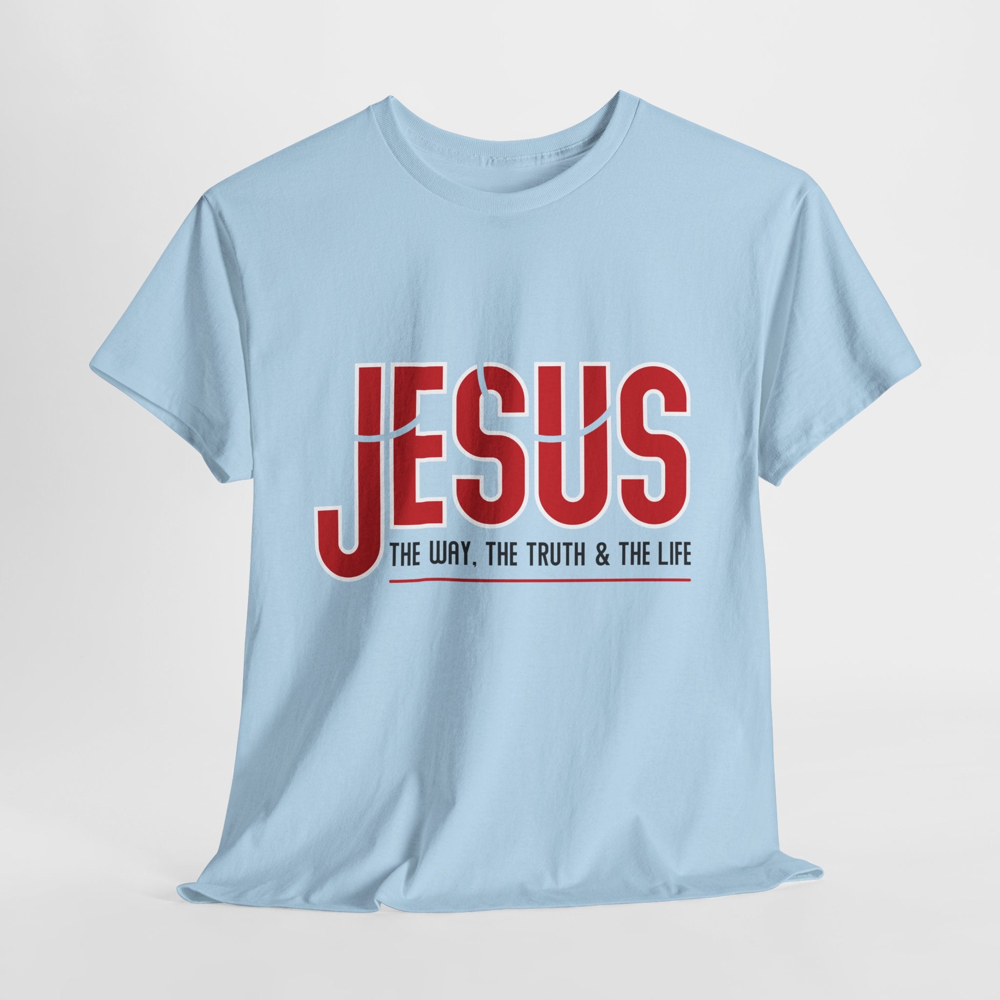 Jesus The Way The Truth & The Life T-Shirt — Bold Red Christian Unisex Cotton Tee