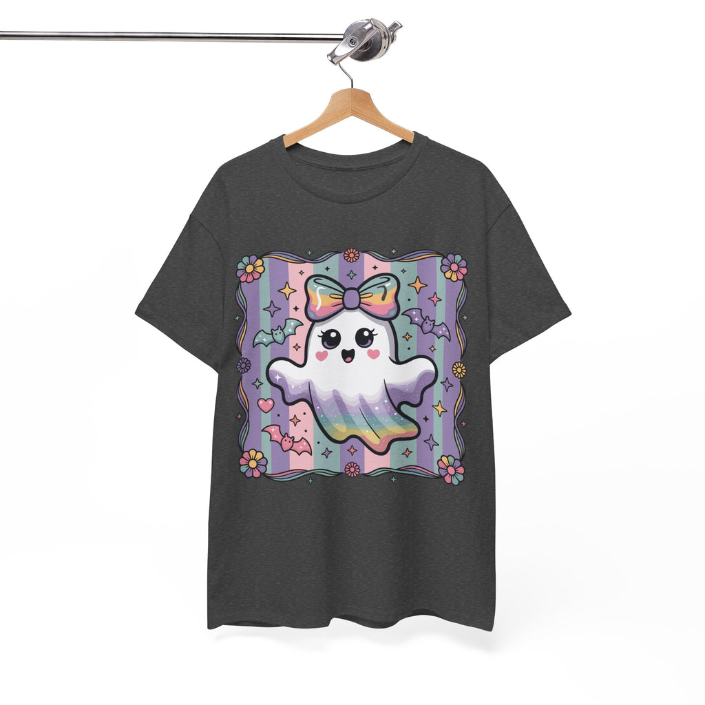 Pastel Ghost Rainbow Bow Unisex Cotton Tee