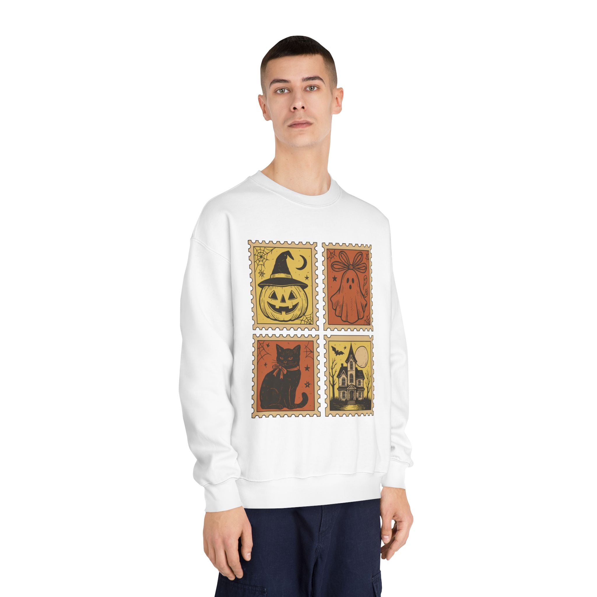 Halloween Vintage Stamp Sweatshirt-Unisex