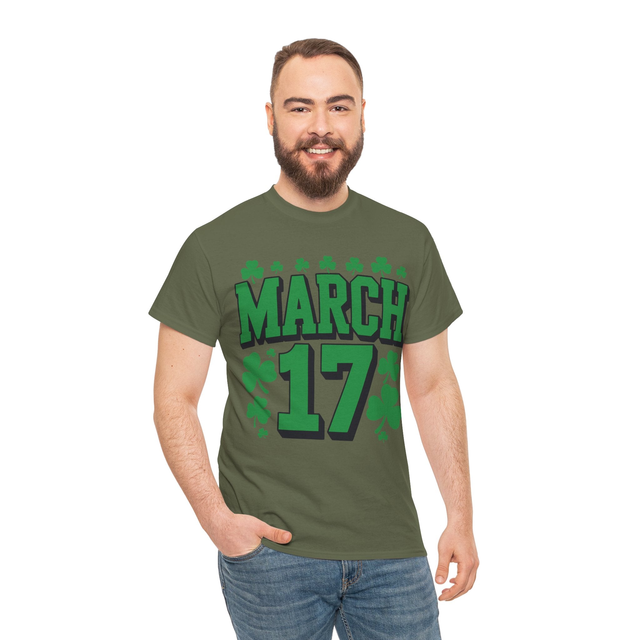St. Patrick’s Day March 17 Shamrock Unisex Cotton T‑Shirt
