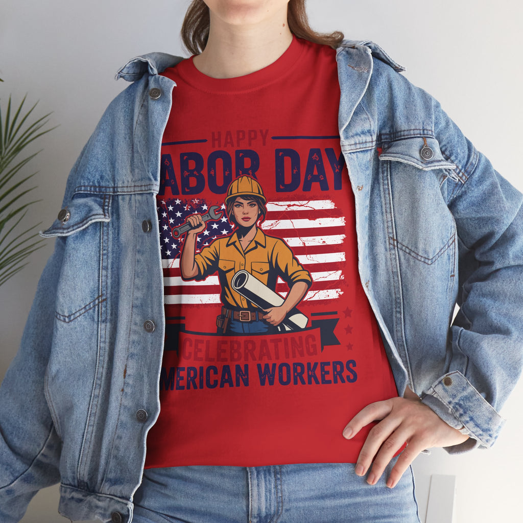 Happy US Labour Day T-Shirt - Unisex Heavy Cotton Tee