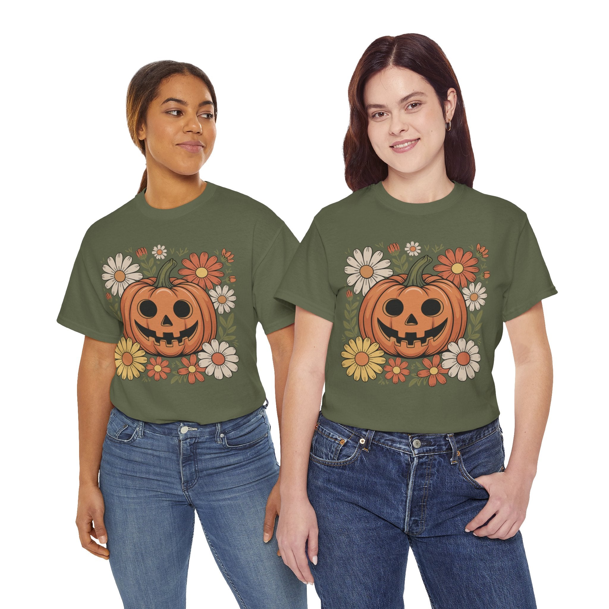 Halloween Pumpkin Unisex Cotton Tee