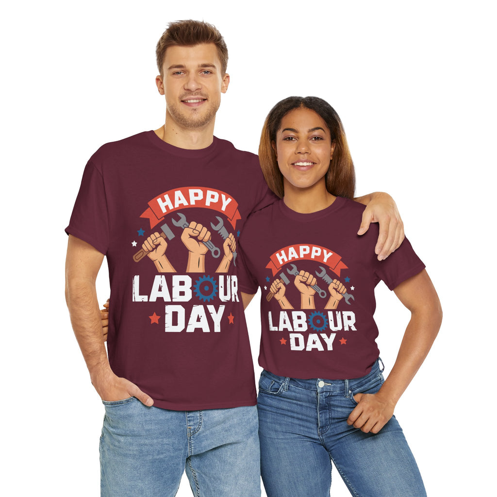 Happy US Labour Day Unisex Heavy Cotton T-Shirt