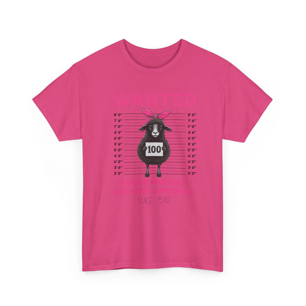 WANTED Black Sheep 'I Once Was Lost But Now I Am Found' Unisex Cotton T-Shirt