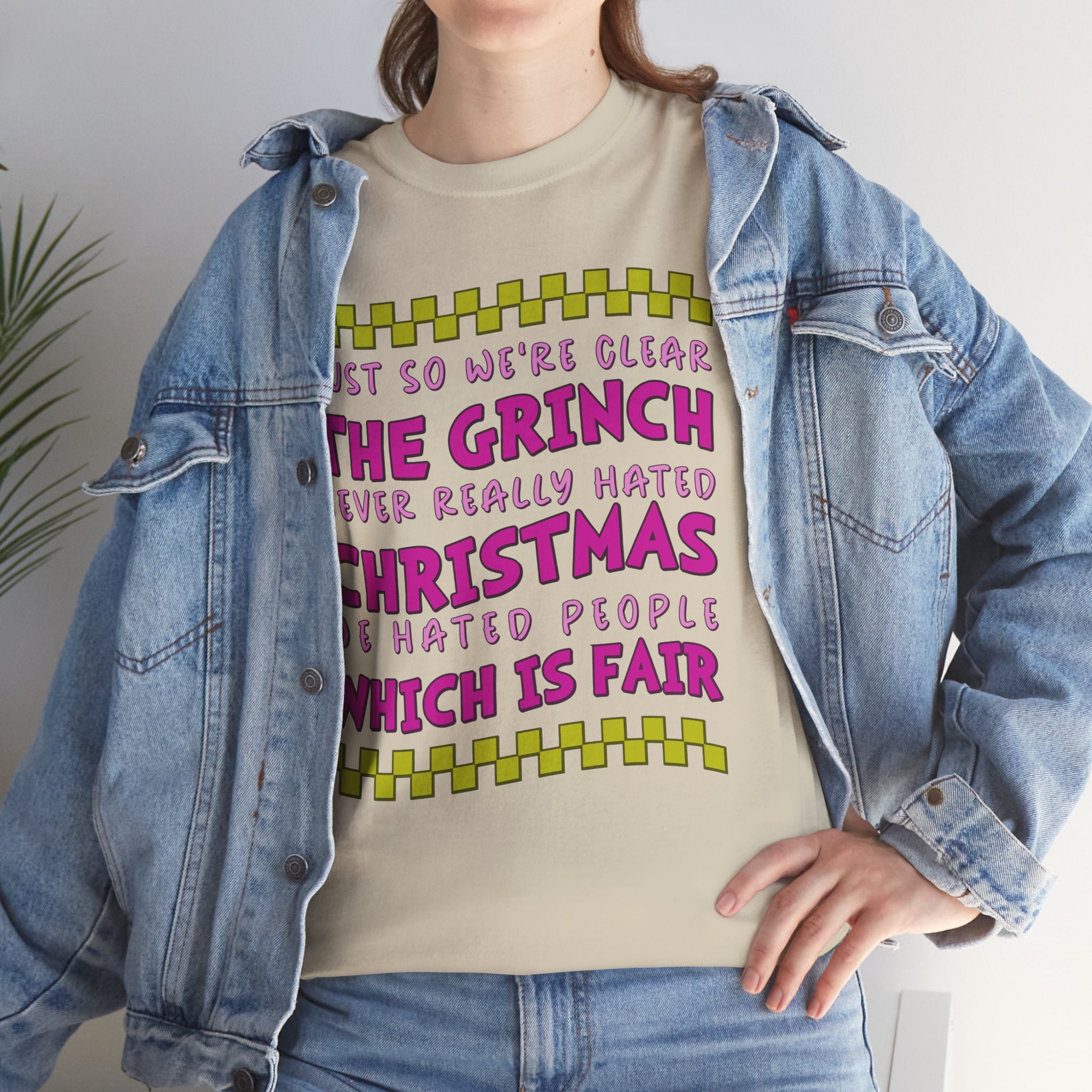 Grinch Never Hated Christmas Funny Unisex Cotton Tee