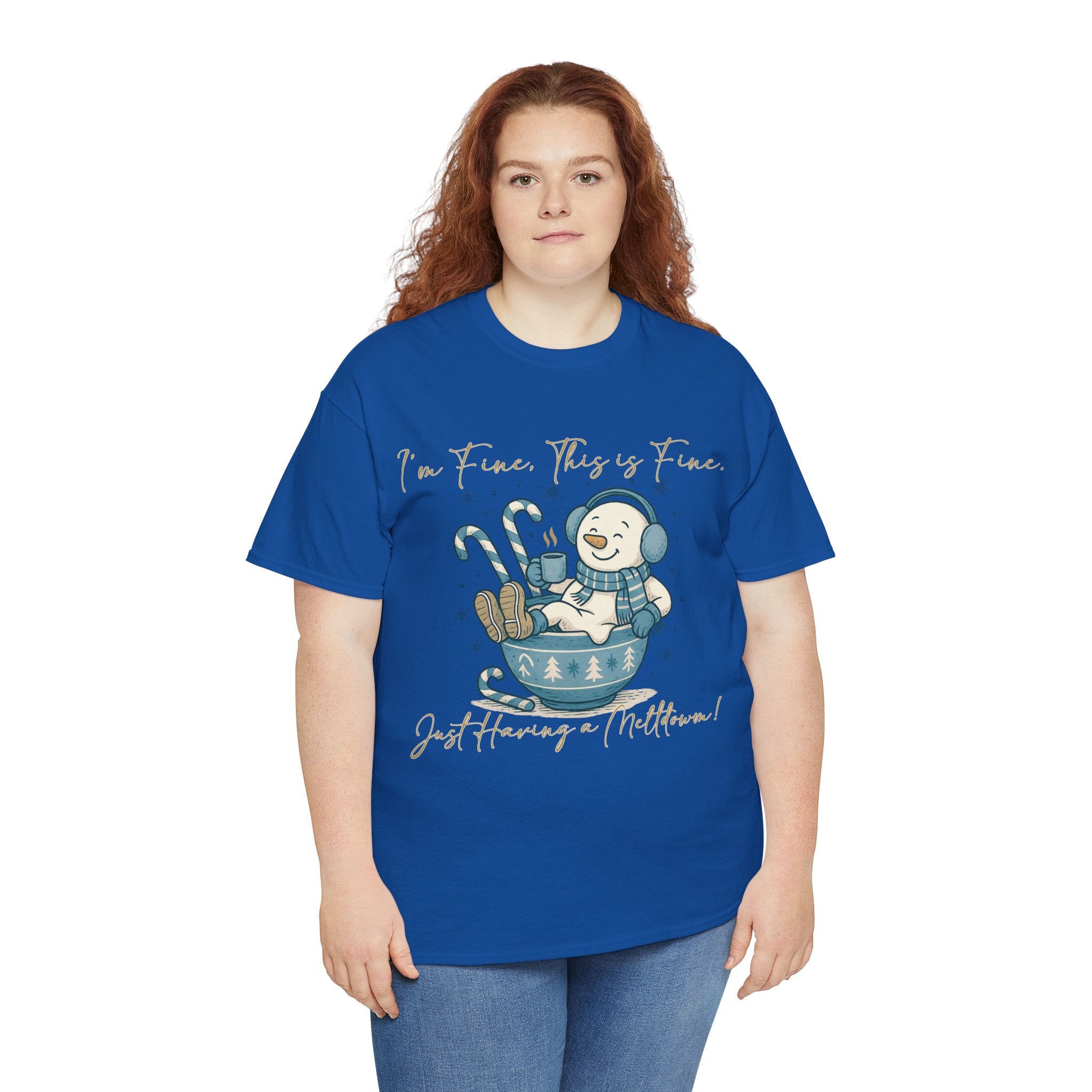 Snowman Hot Cocoa Unisex Cotton Tee