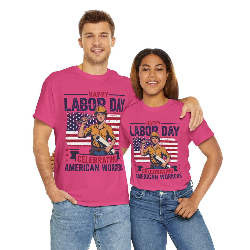Happy US Labour Day T-Shirt - Unisex Heavy Cotton Tee