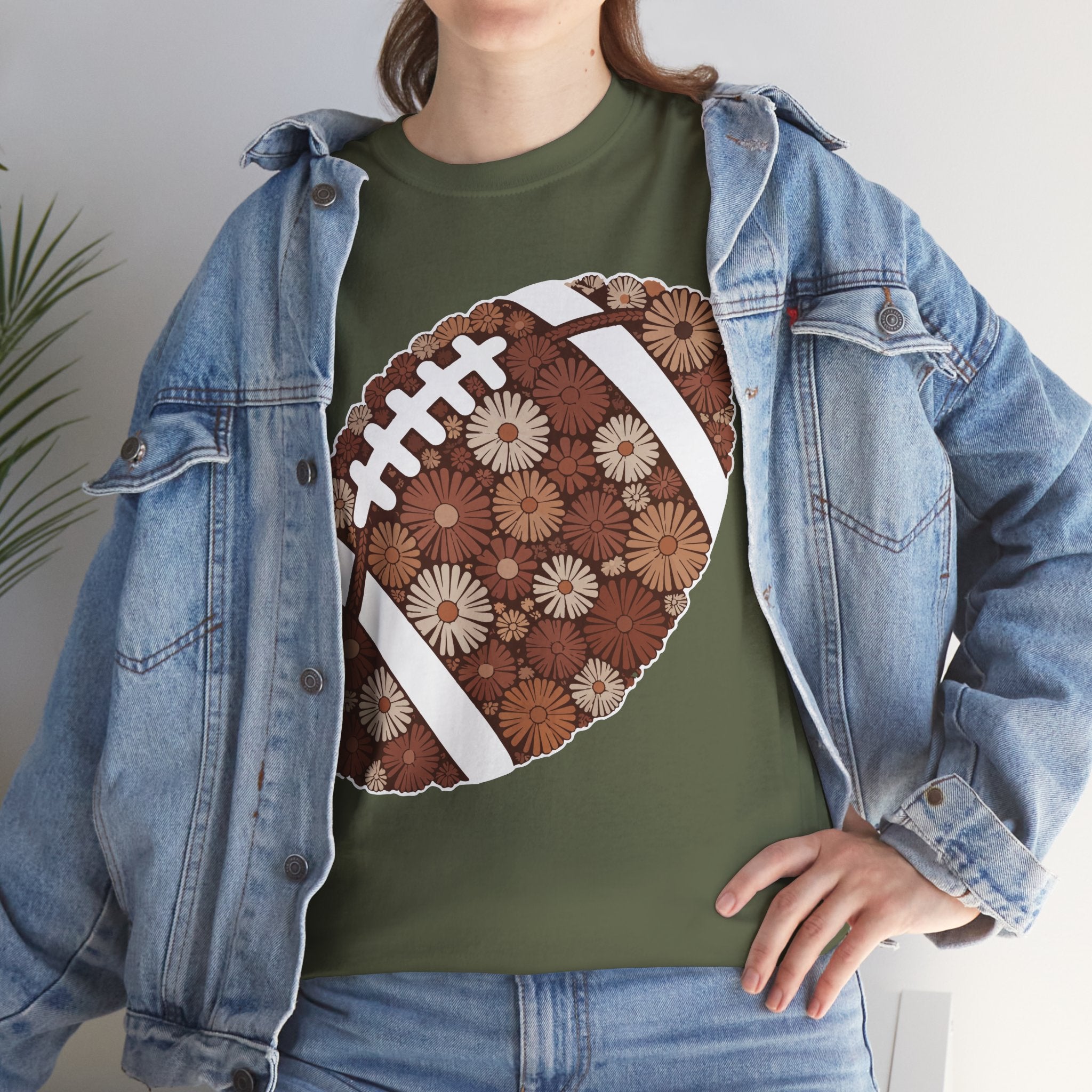 Game Day Touch Down Football Tee — Helmets, Flags & Cheer Icons Unisex Cotton Tee