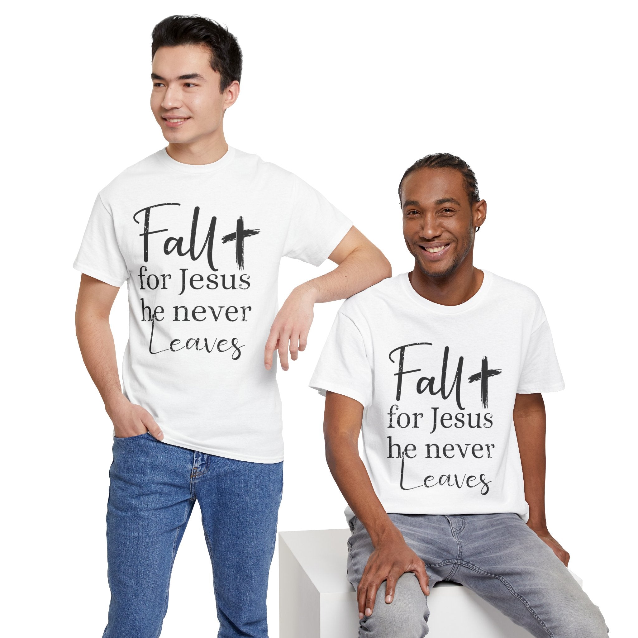 Fall for Jesus Pumpkin Church Unisex Cotton T-Shirt