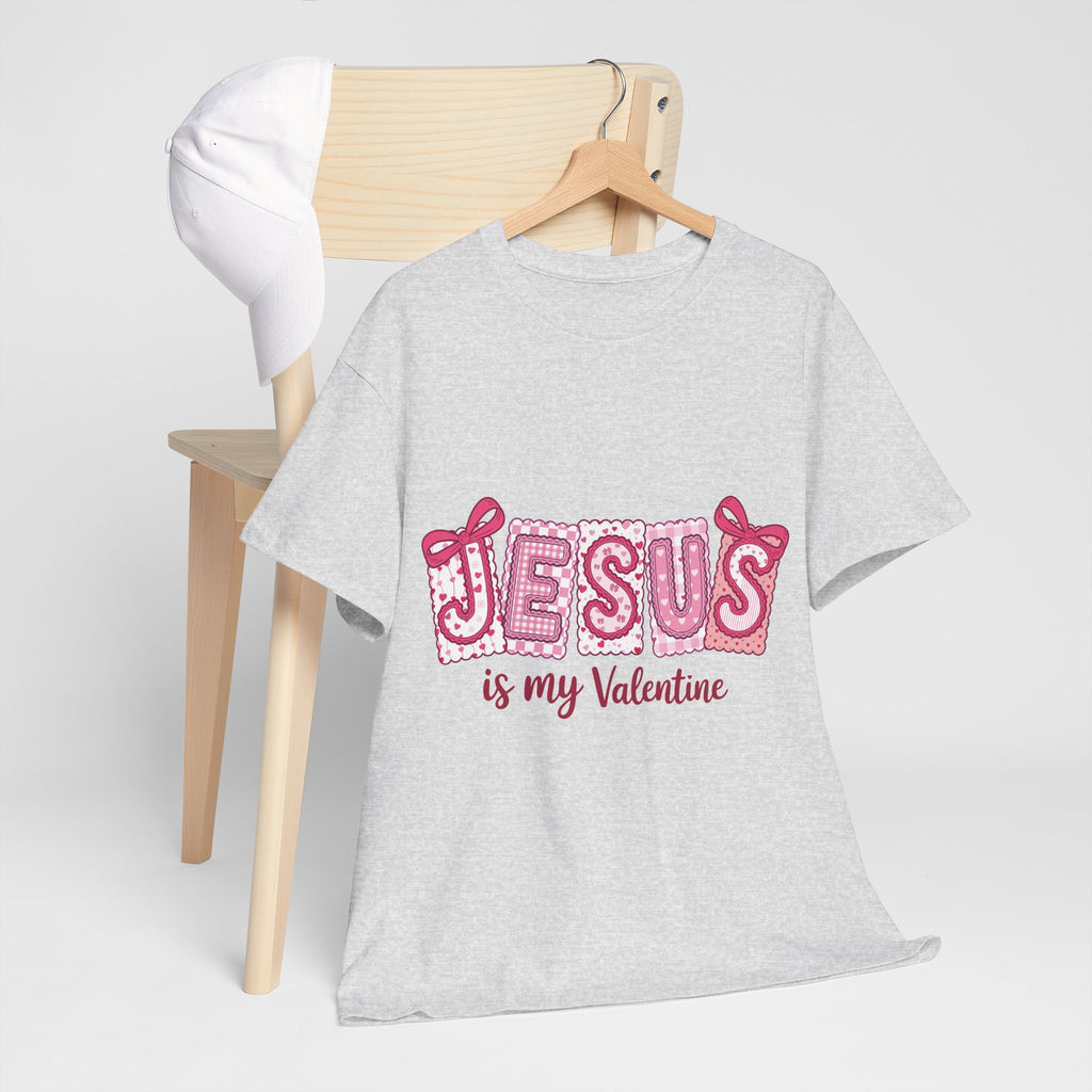 Jesus Is My Valentine T-Shirt — Pink Christian Valentine Unisex Cotton Tee