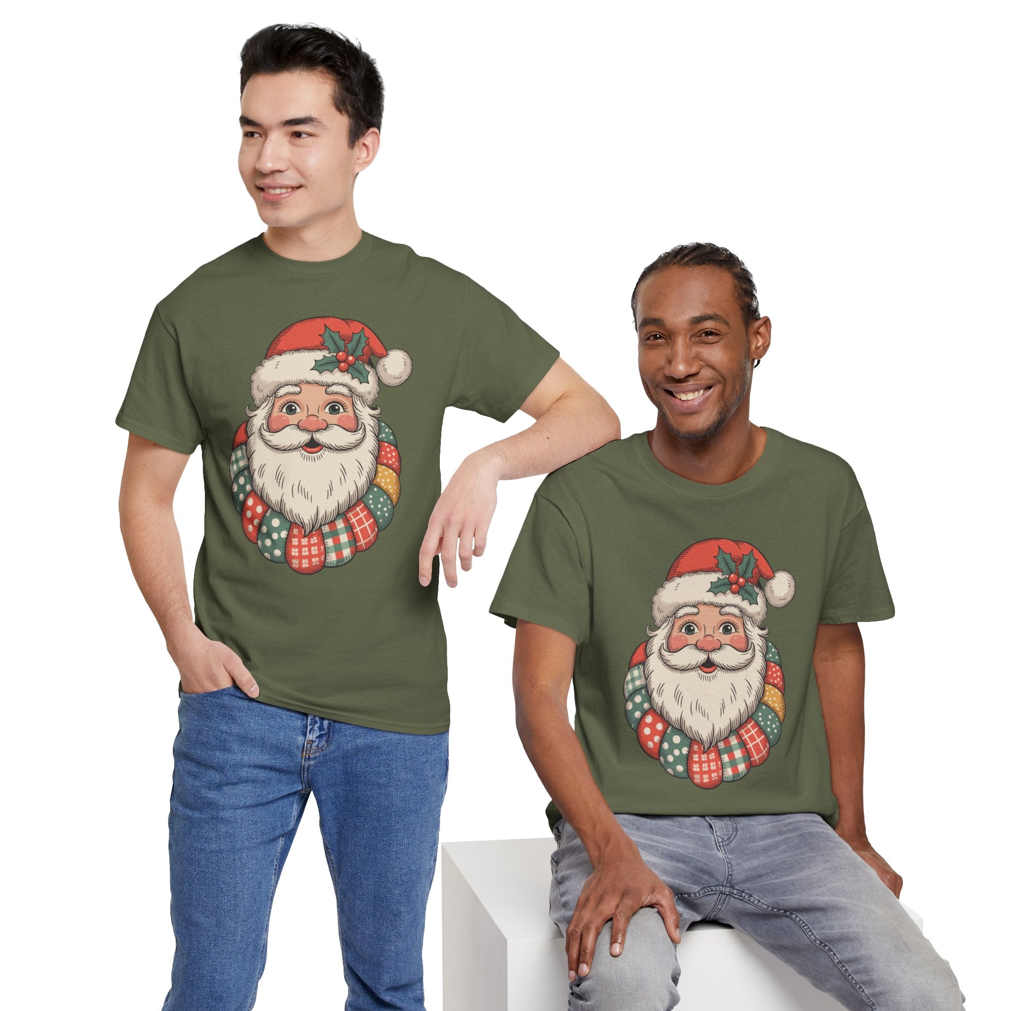 Vintage Santa Unisex Cotton Tee