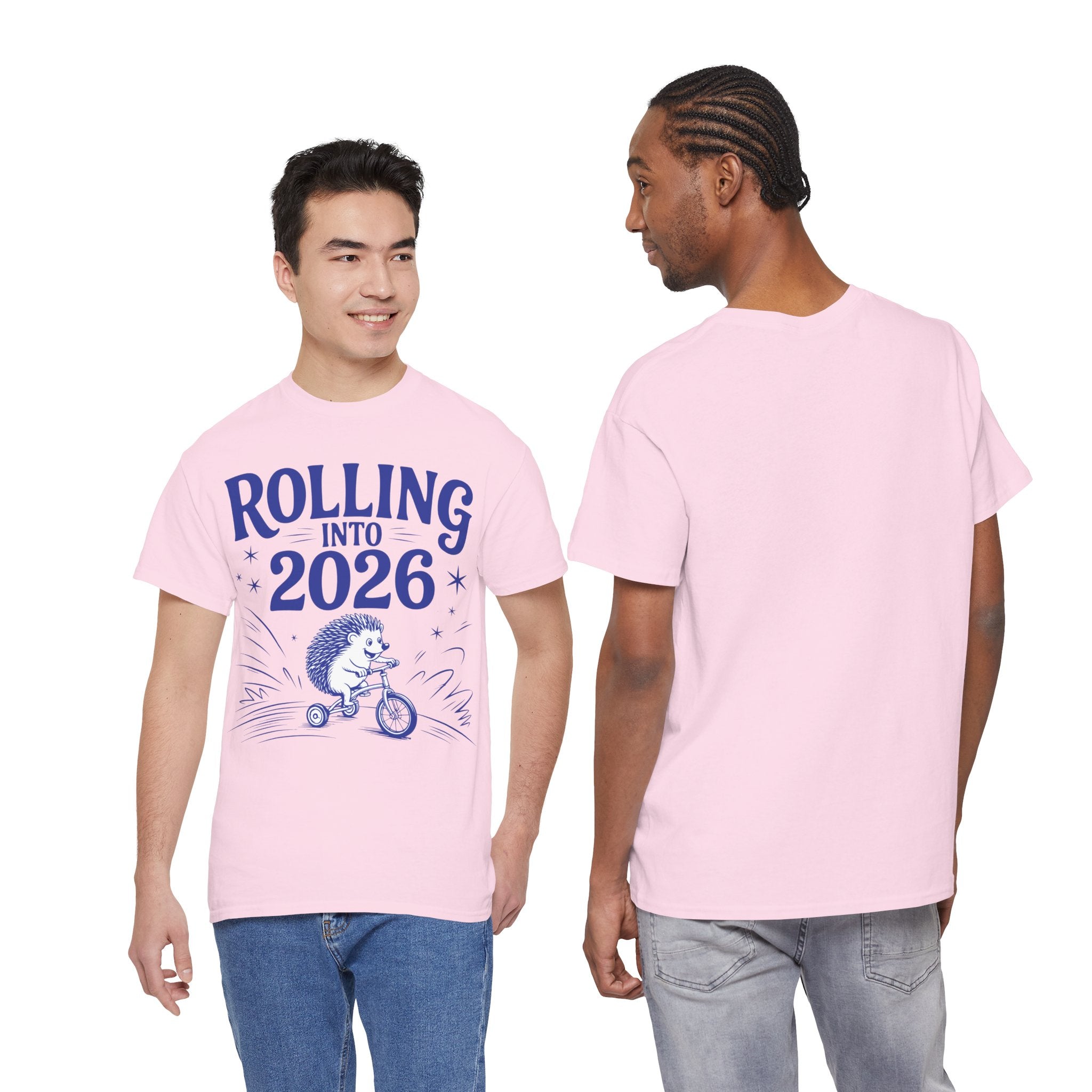 Rolling Into 2026 Hedgehog Tricycle Unisex Cotton Tee