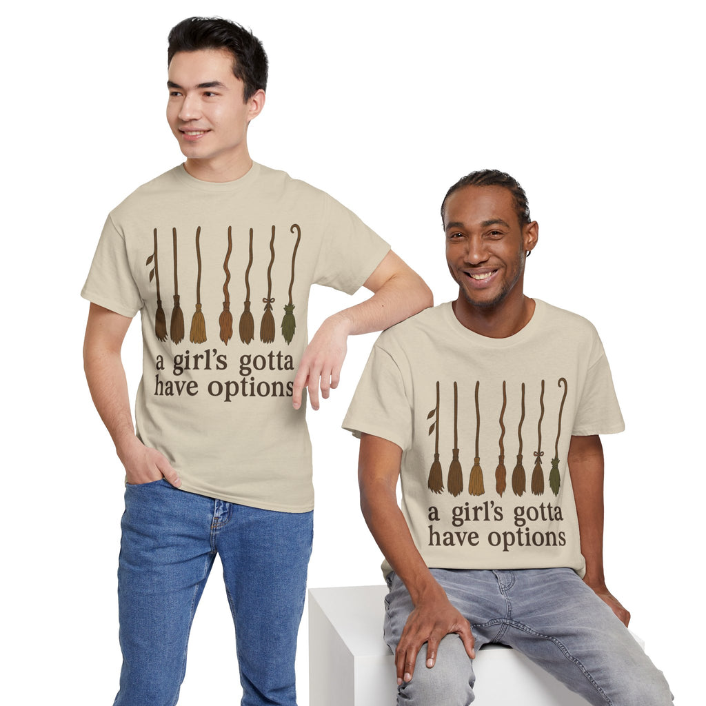 Witch Brooms Options Unisex Cotton Tee