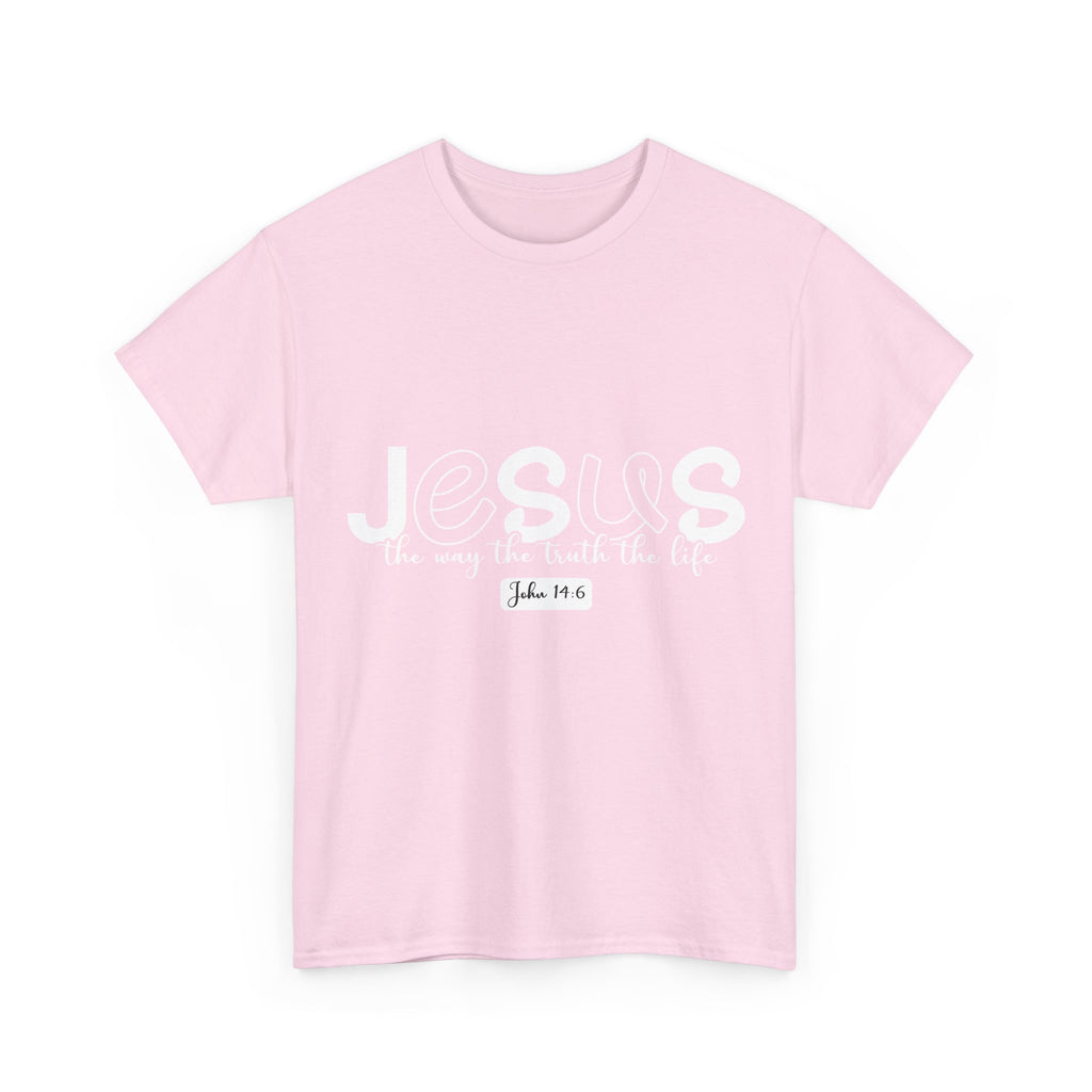 John 14:6 Christian Tee — Minimalist Script Faith T-Shirt