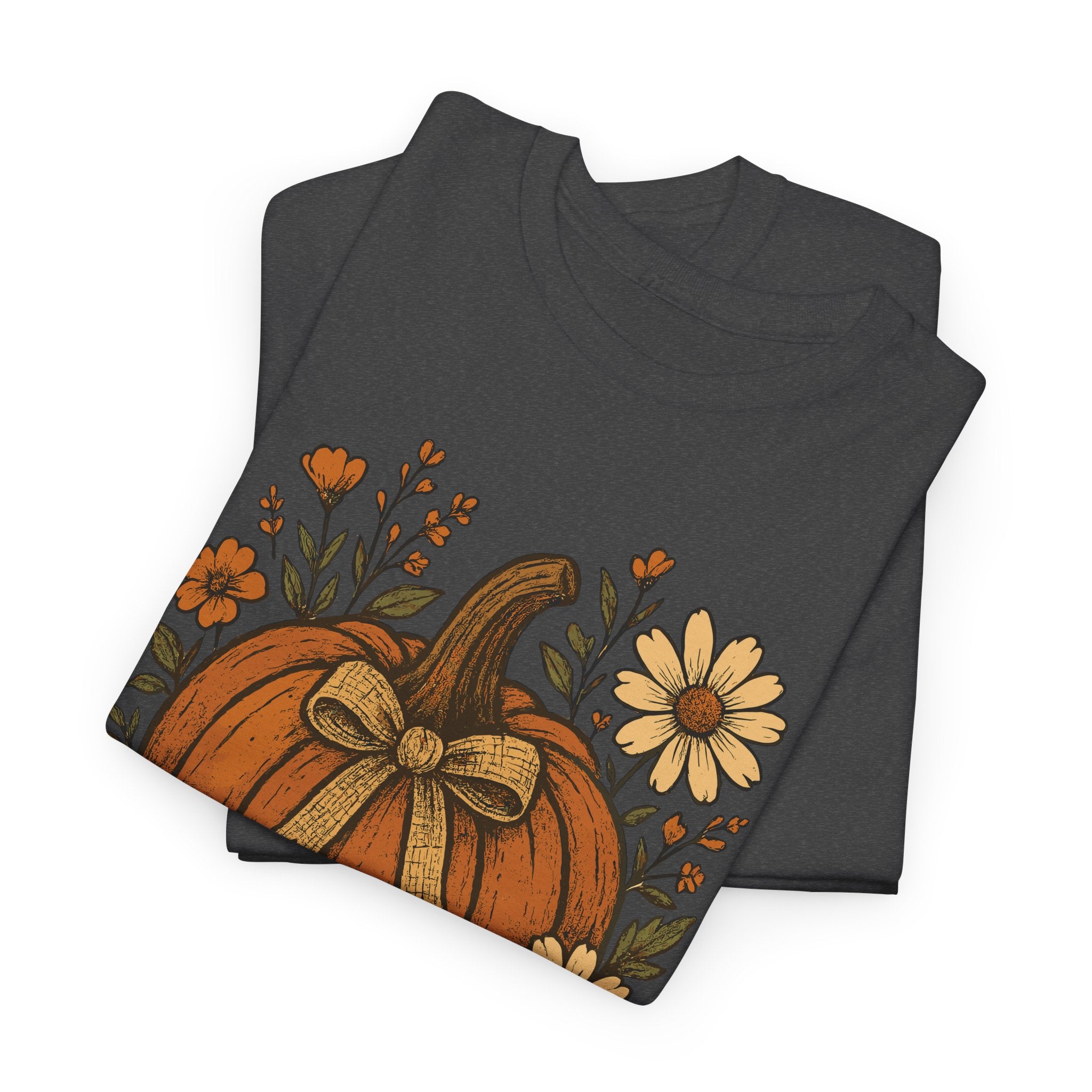 Pumpkin Daisy Unisex Cotton Tee