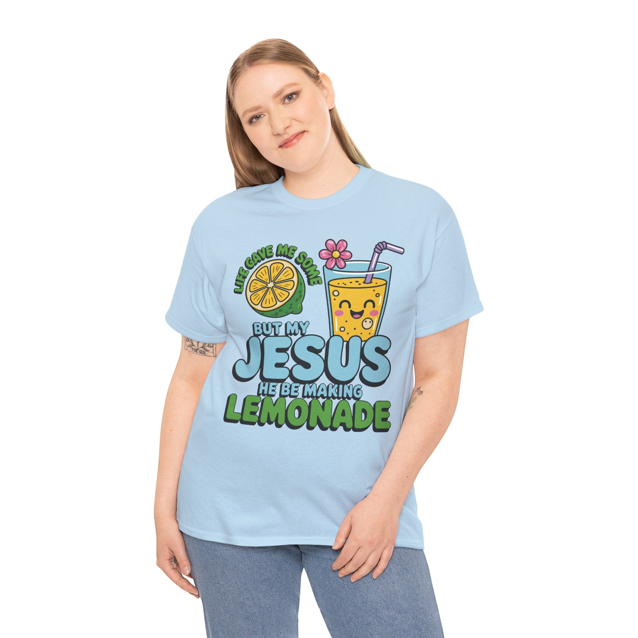 Christian Lemonade T‑Shirt — "Life Gave Me Some Lemons, My Jesus Makes Lemonade"Unisex Cotton Tee