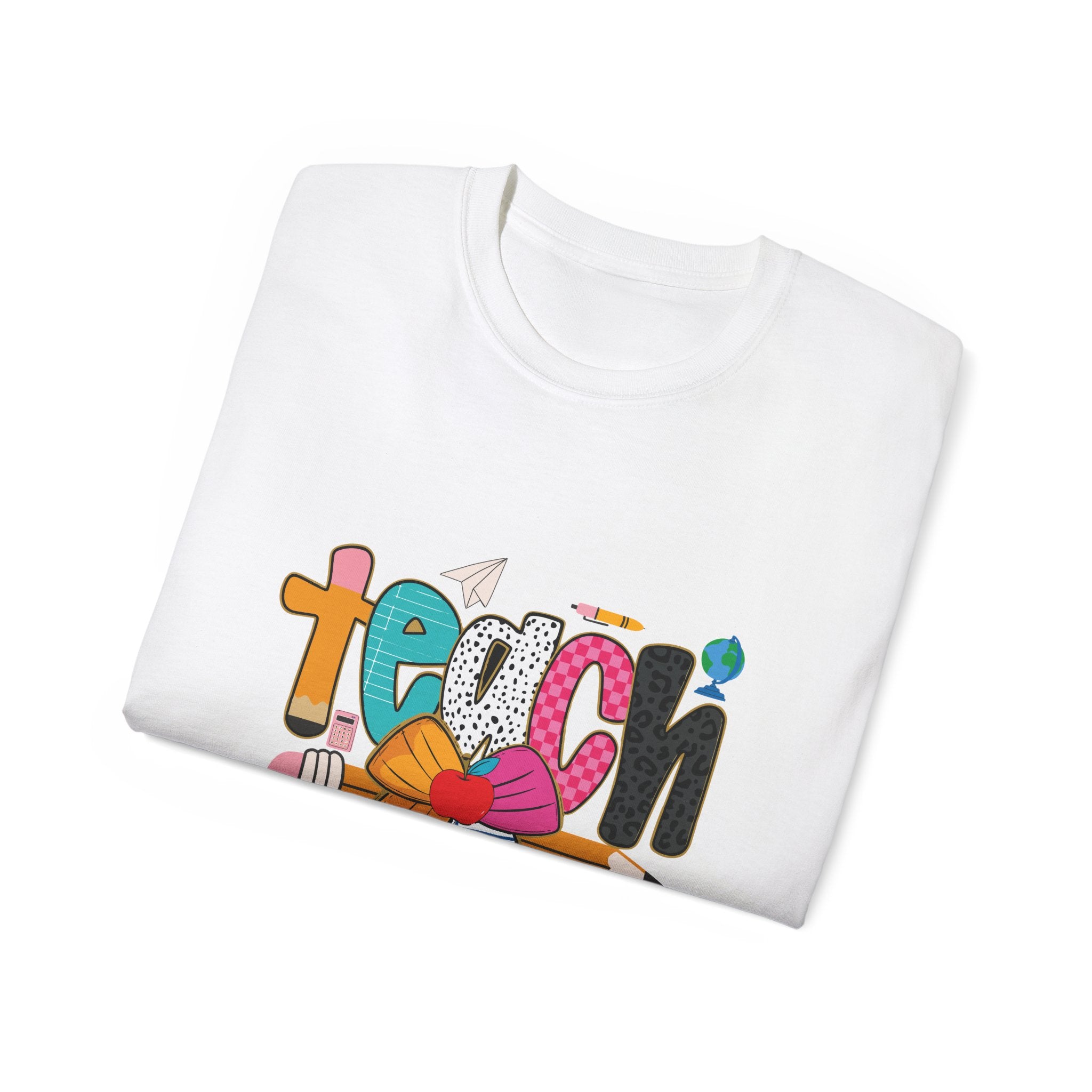 Colorful Teach Graphic Tee for Educators