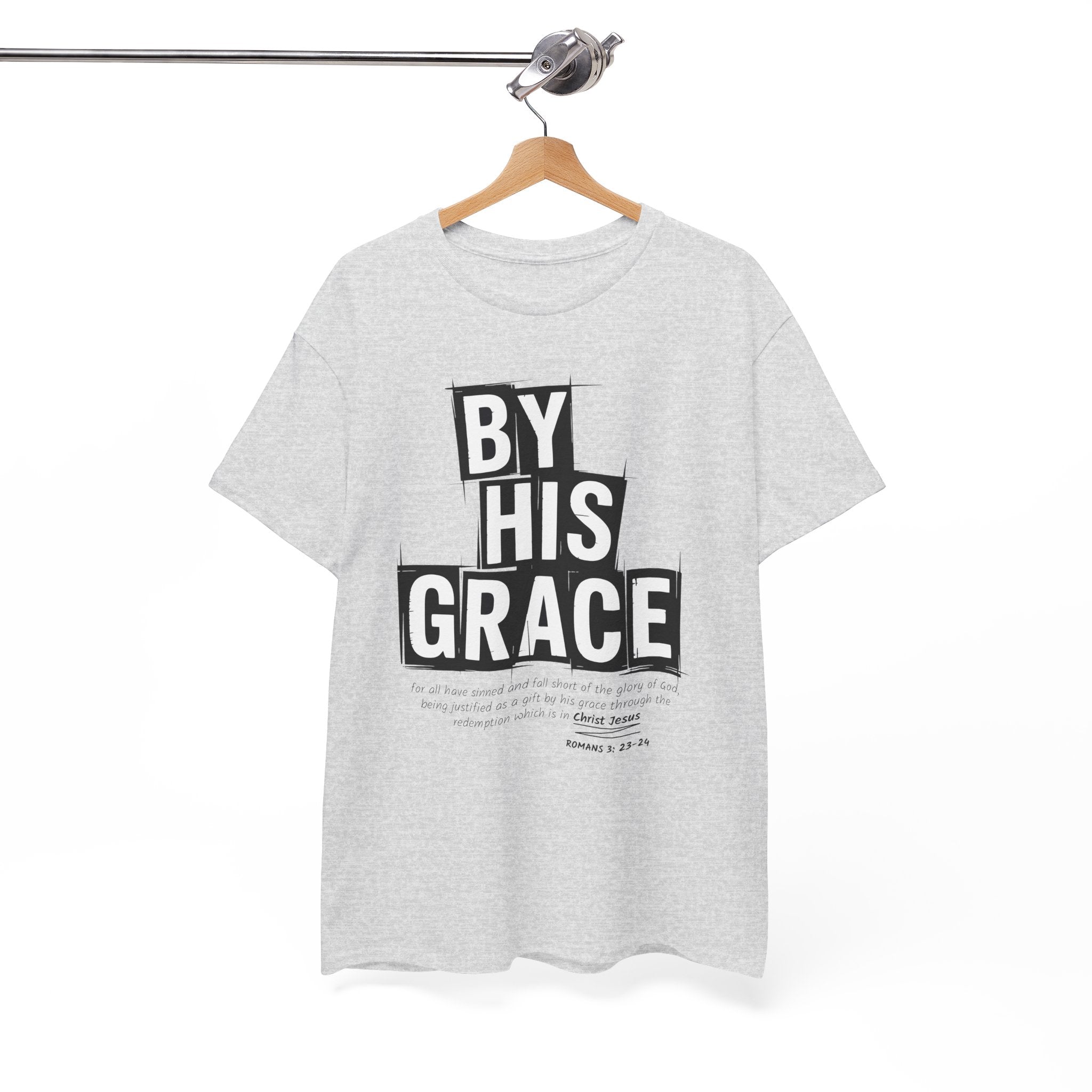 By His Grace tee — Minimalist Faith Christian Unisex Cotton T-Shirt