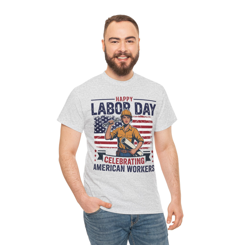 Happy US Labour Day T-Shirt - Unisex Heavy Cotton Tee